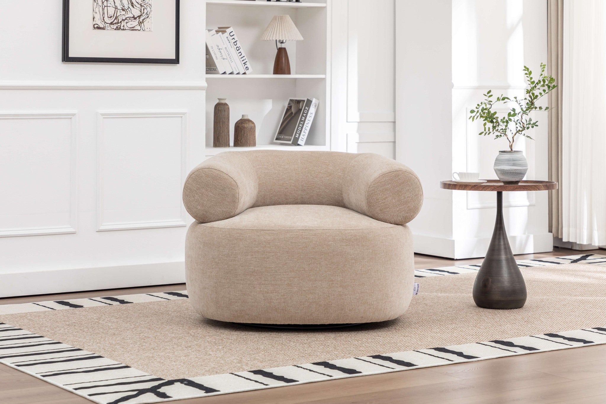 Drehsessel Alessa - Beige-Loungesessel-le canapé-le canapé