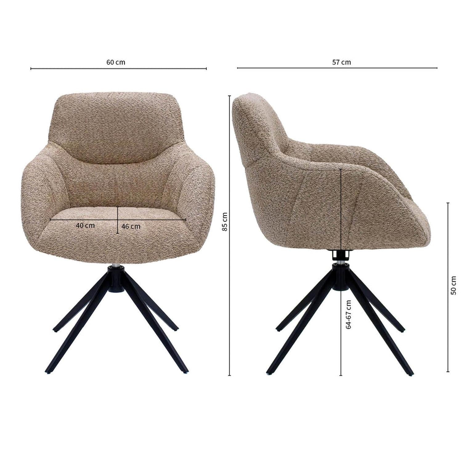 Drehstuhl Fer - Beige-Esszimmerstühle-Kick Collection-le canapé
