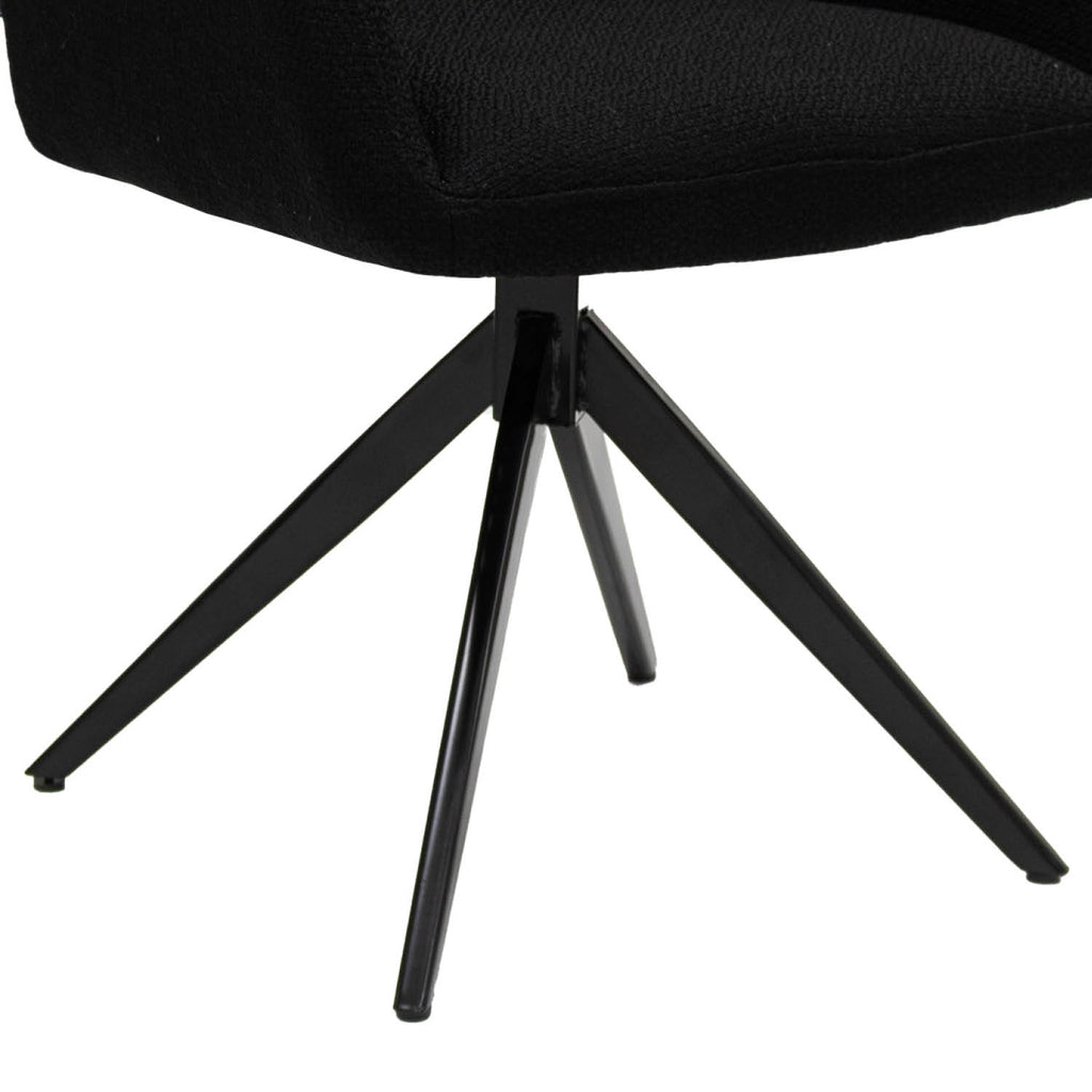Drehstuhl Ravi - Schwarz-Esszimmerstühle-Kick Collection-le canapé