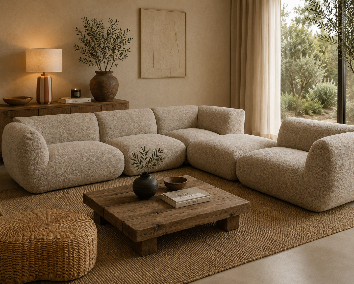 Ecksofa Amsterdam 5-Teilig - Beige-Ecksofas-Pole to Pole-le canapé