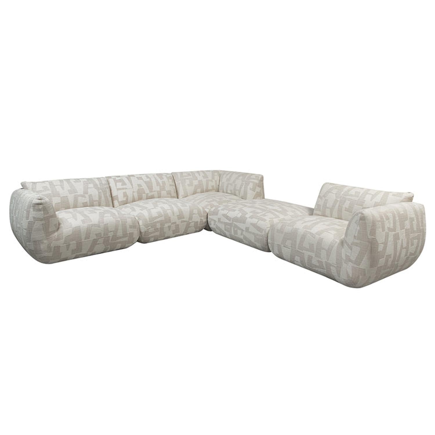 Ecksofa Amsterdam 5-Teilig - Cremeweiß-Ecksofas-Pole to Pole-le canapé