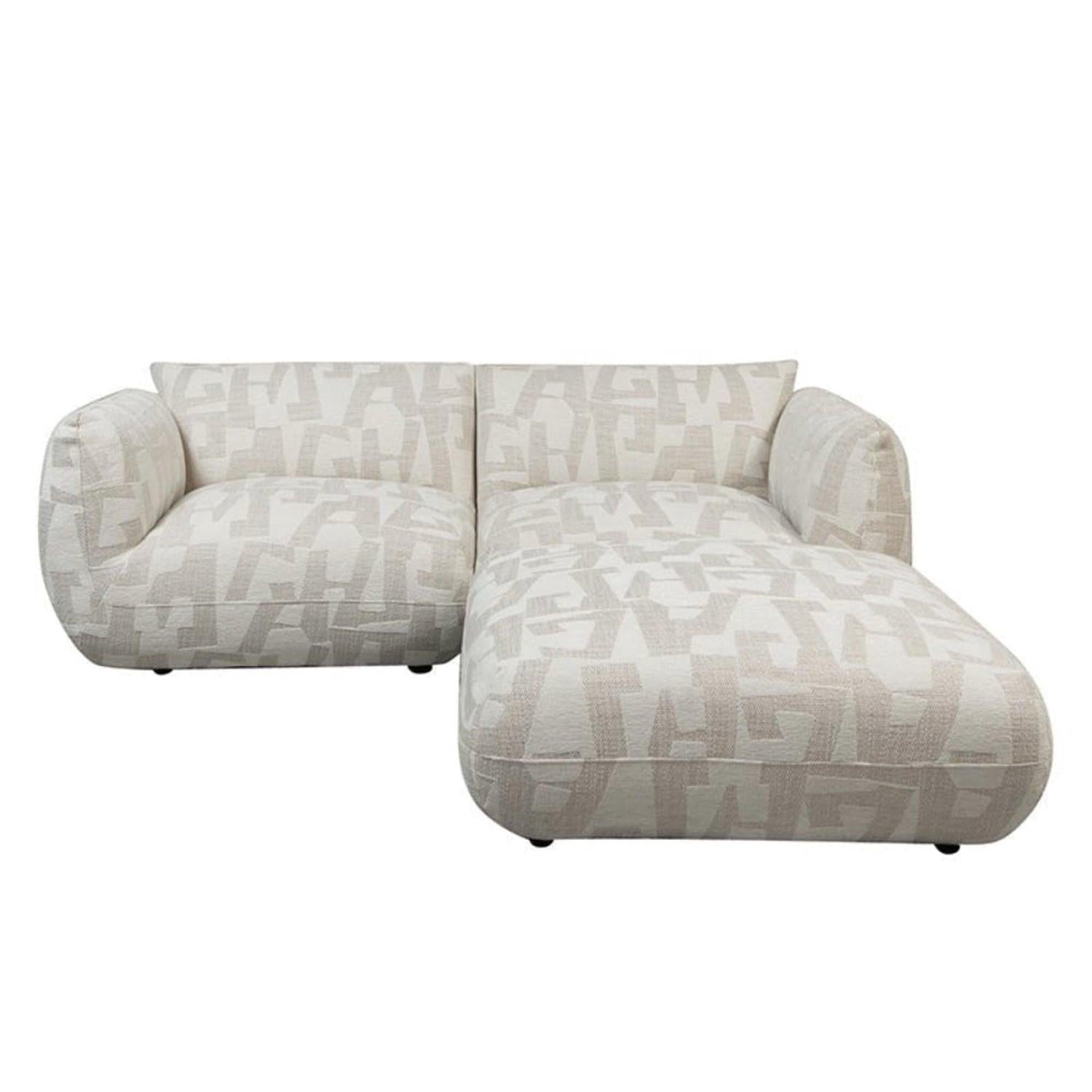 Ecksofa Amsterdam als 2,5-Sitzer - Longchair rechts - Cremeweiß-Ecksofas-Pole to Pole-le canapé