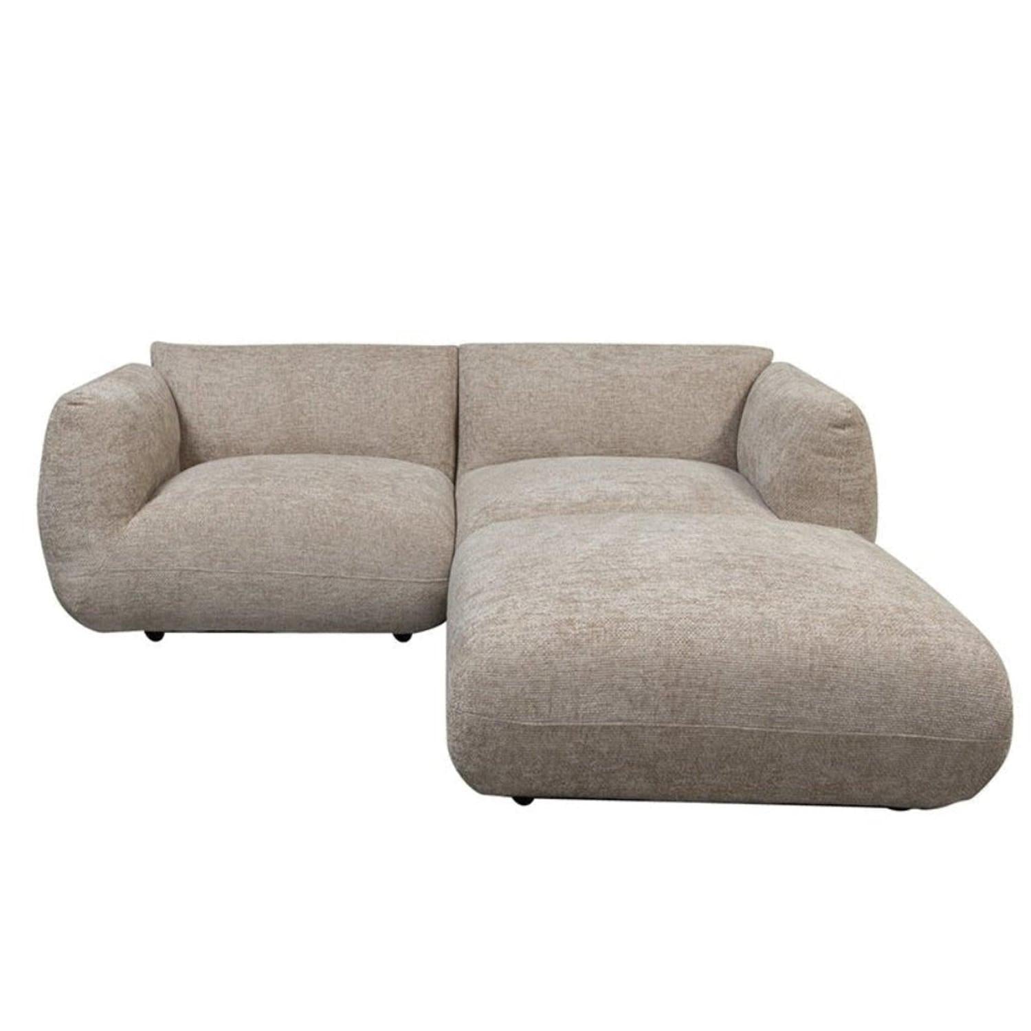 Ecksofa Amsterdam als 2,5-Sitzer - Longchair rechts - Latte-Ecksofas-Pole to Pole-le canapé