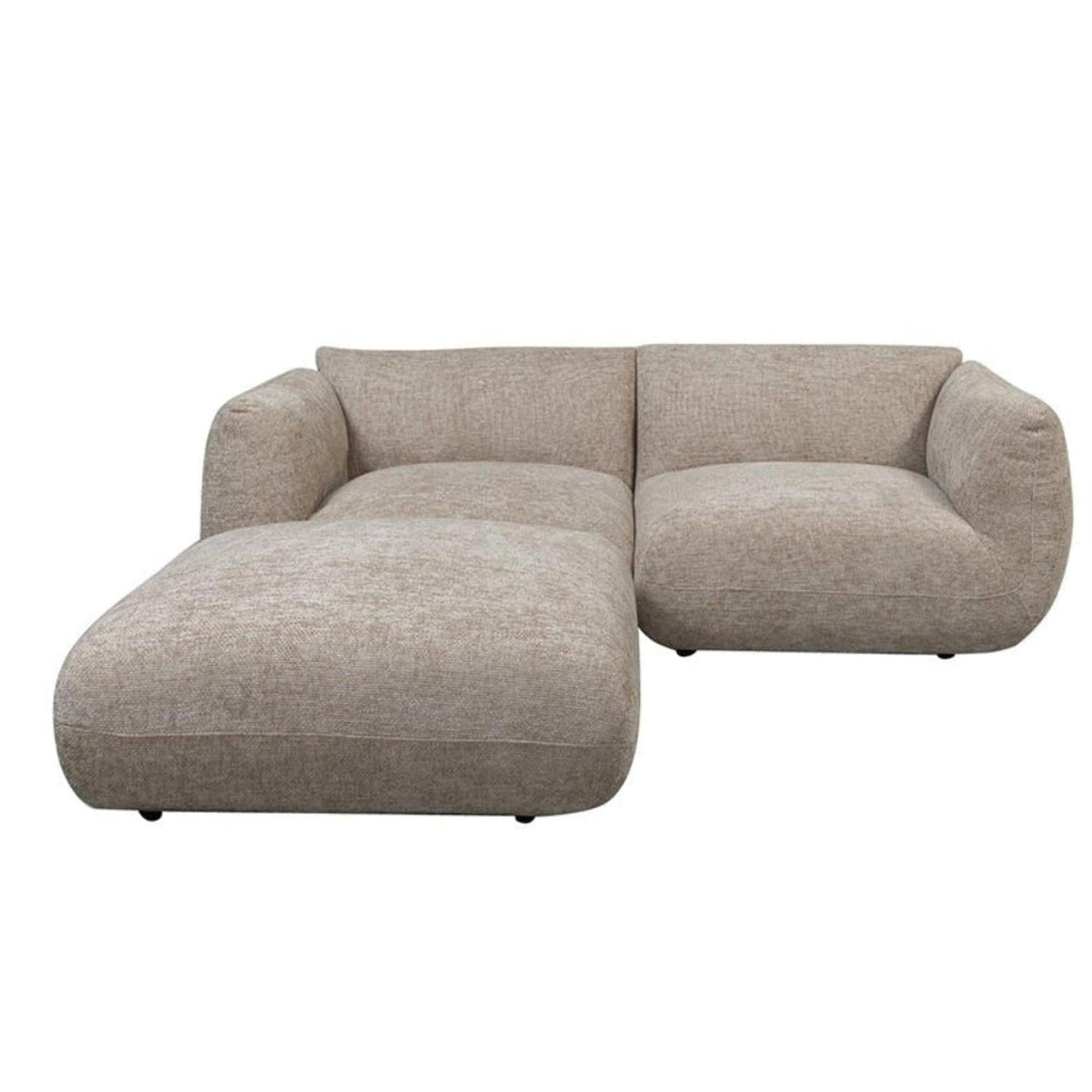 Ecksofa Amsterdam als 2,5-Sitzer - Longchair rechts - Latte-Ecksofas-Pole to Pole-le canapé