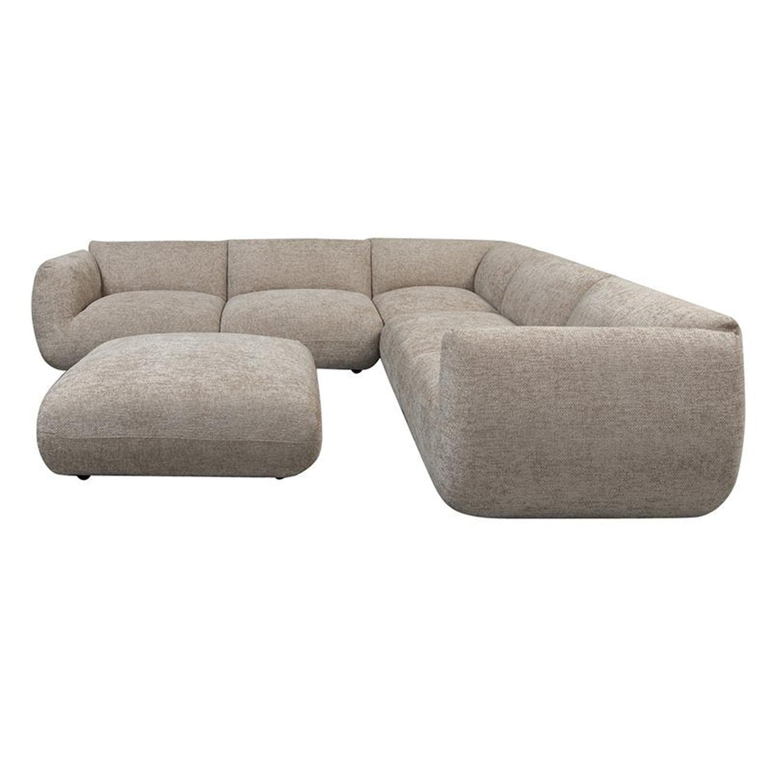 Ecksofa Amsterdam als 6-Sitzer mit Ottoman - Latte-6-Sitzer Sofa-Pole to Pole-le canapé