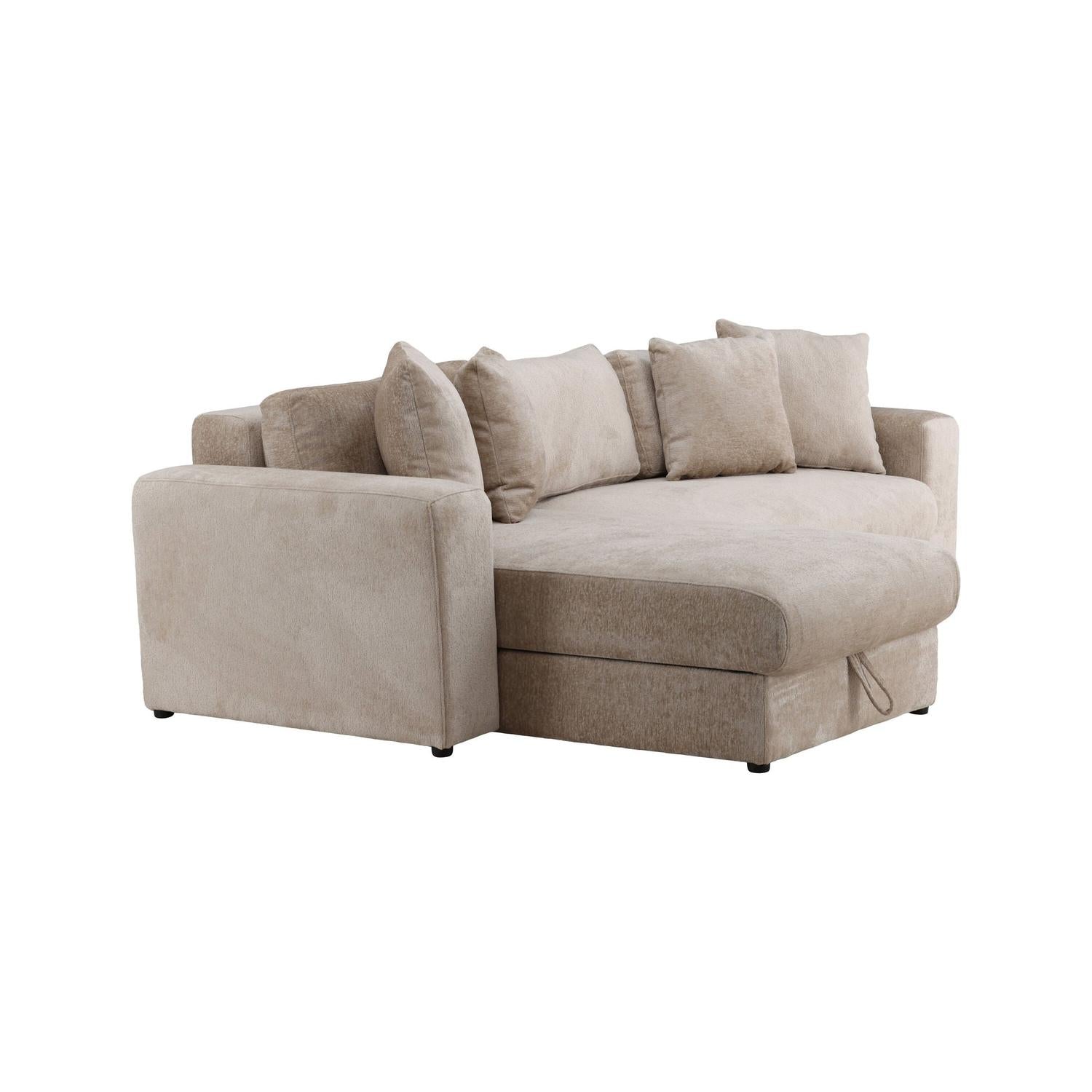 Ecksofa Bellman aus Samt - Braun-Ecksofas-Venture Home-le canapé