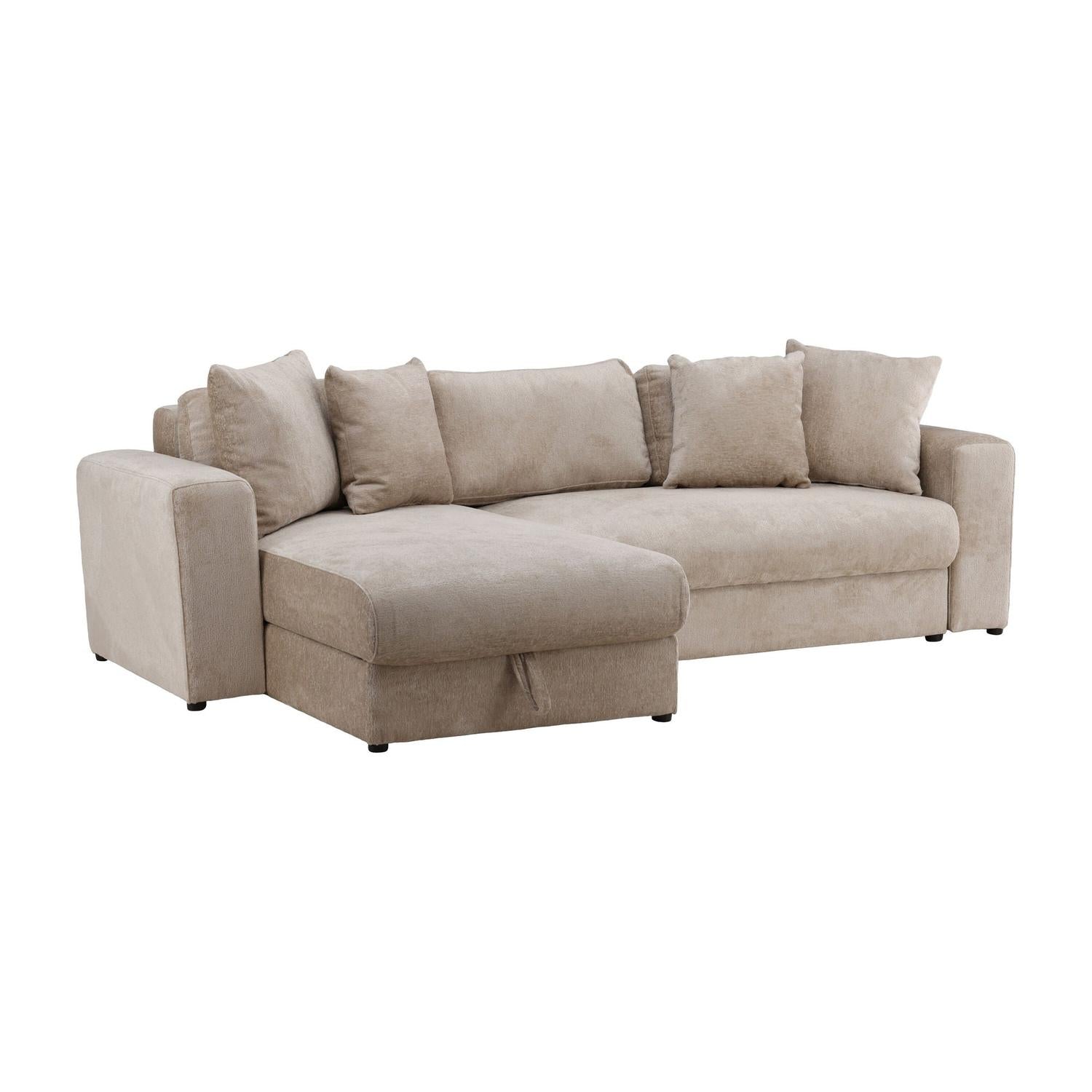 Ecksofa Bellman aus Samt - Braun-Ecksofas-Venture Home-le canapé