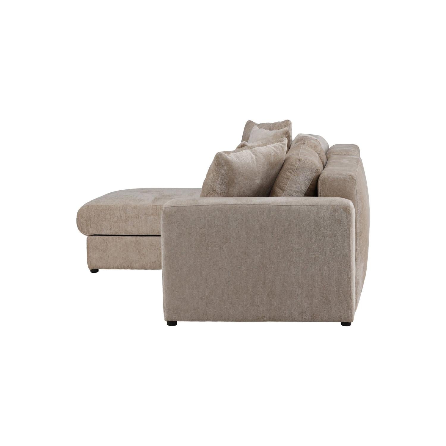 Ecksofa Bellman aus Samt - Braun-Ecksofas-Venture Home-le canapé