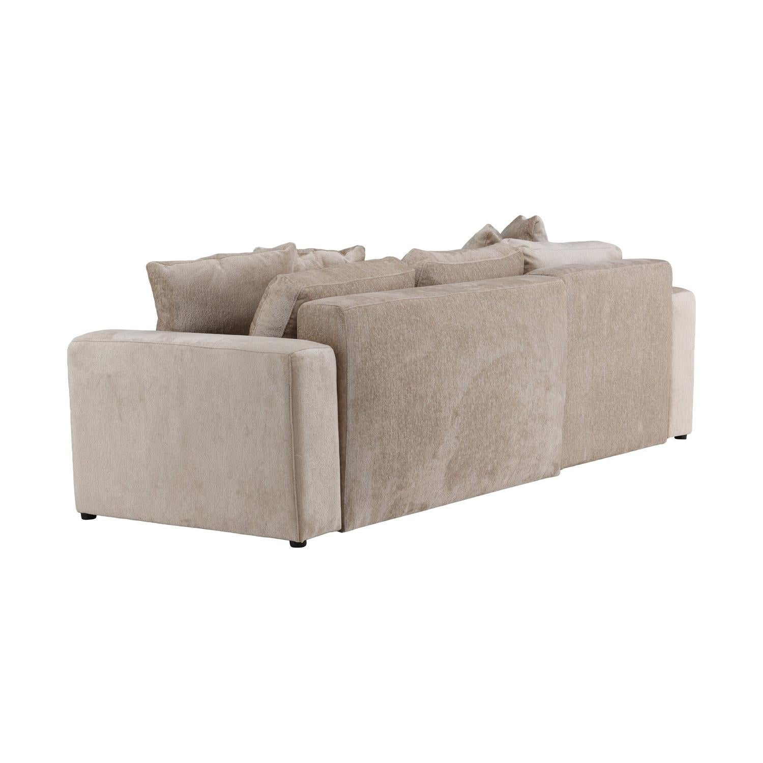 Ecksofa Bellman aus Samt - Braun-Ecksofas-Venture Home-le canapé