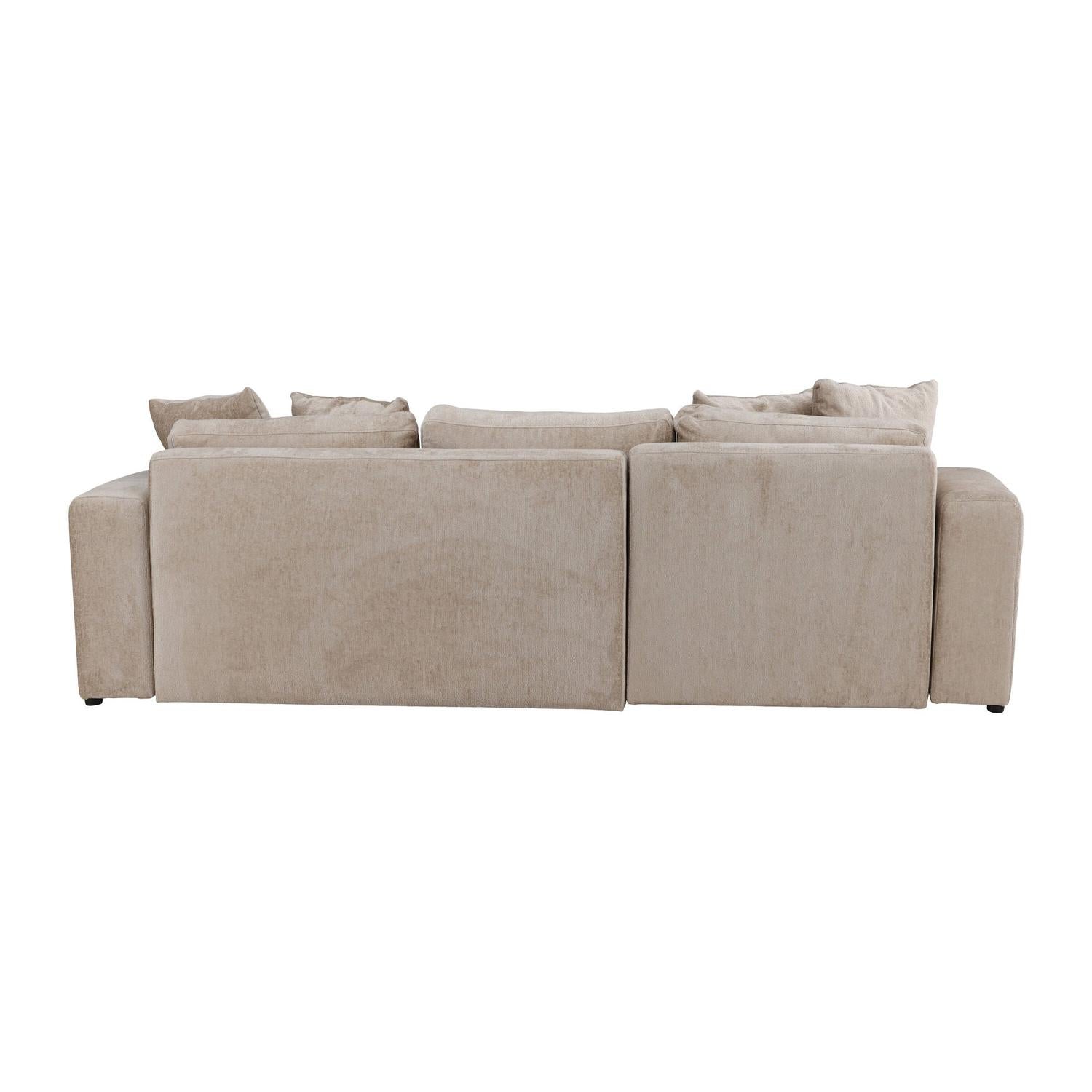 Ecksofa Bellman aus Samt - Braun-Ecksofas-Venture Home-le canapé