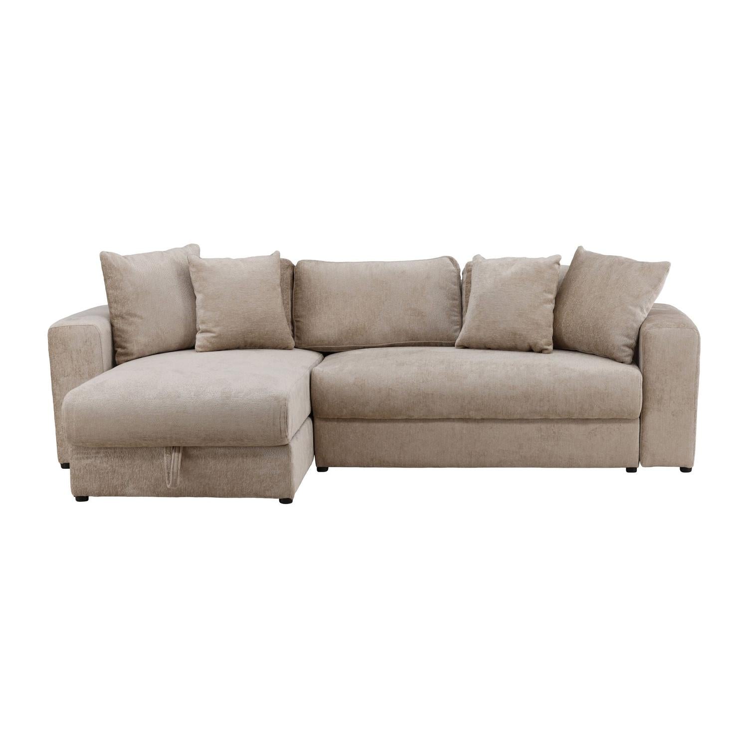 Ecksofa Bellman aus Samt - Braun-Ecksofas-Venture Home-le canapé