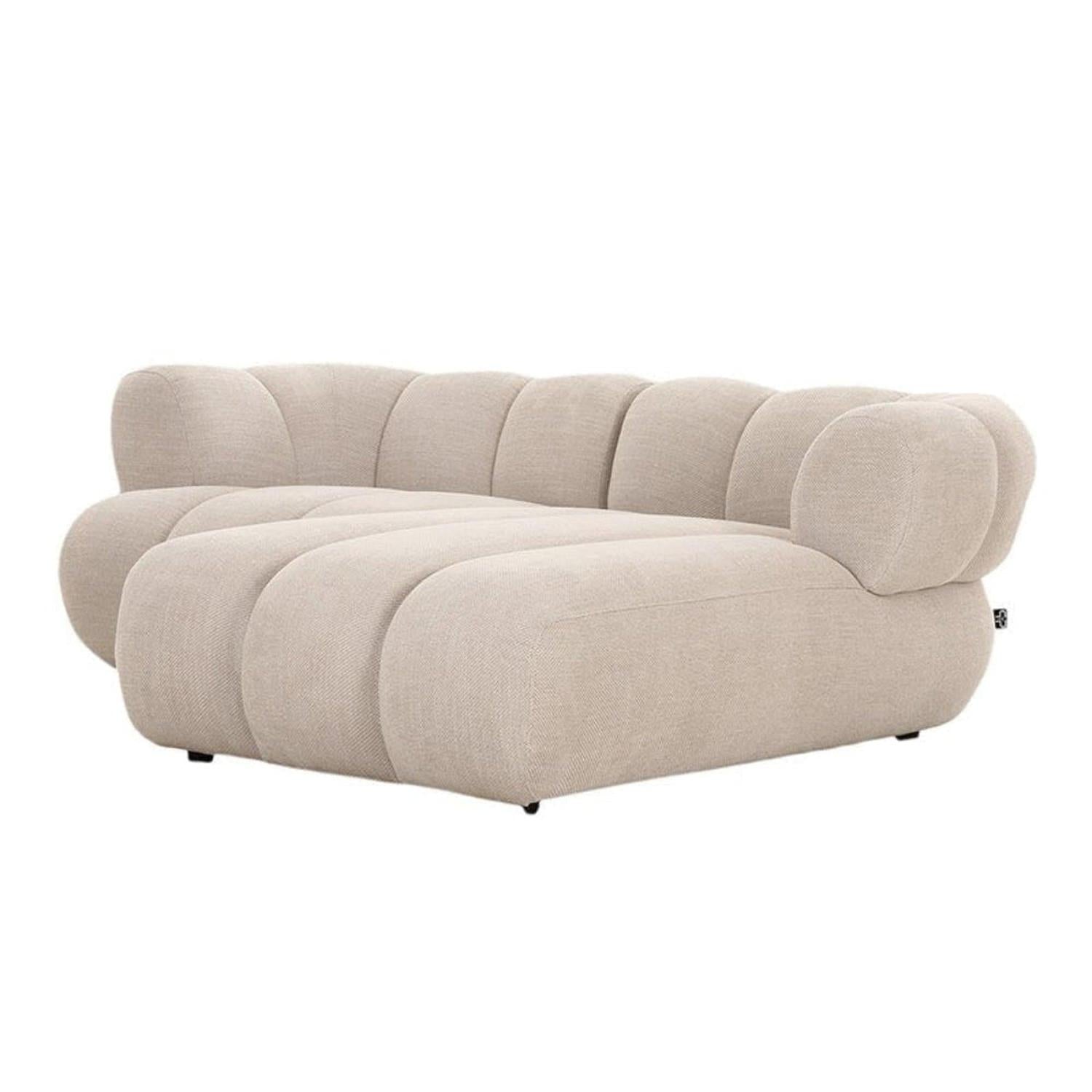 Ecksofa New York als 2,5-Sitzer - Longchair rechts - Beige-Ecksofa-Pole to Pole-le canapé