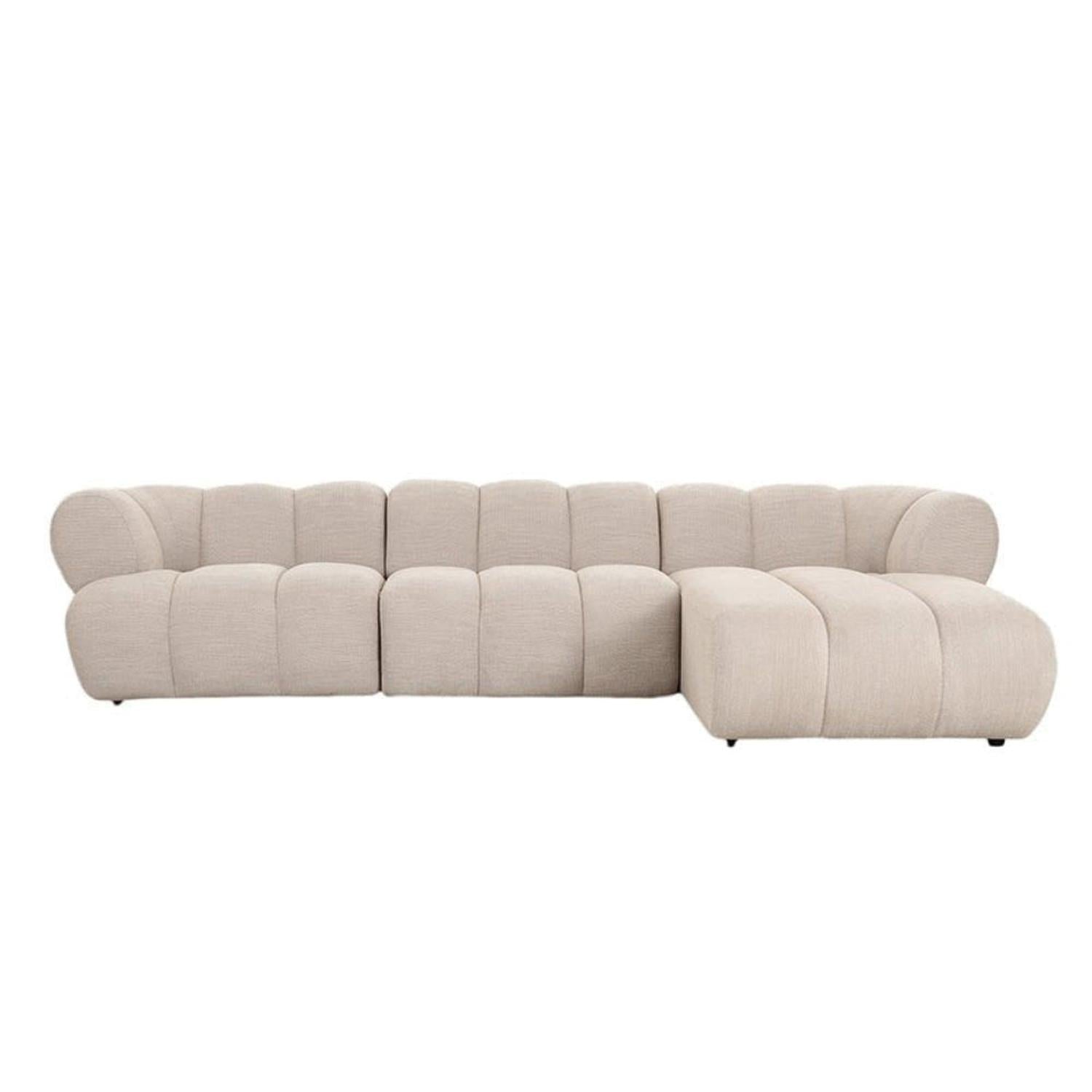 Ecksofa New York als 4-Sitzer - Longchair rechts - Beige-Ecksofas-Pole to Pole-le canapé