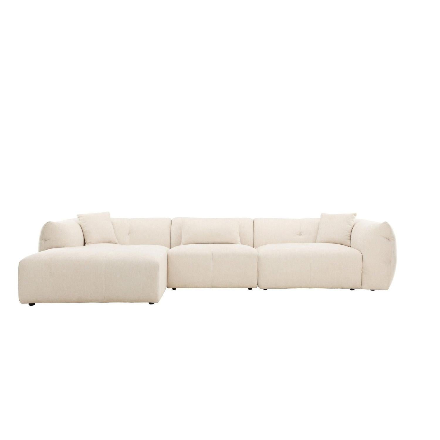 Ecksofa Positano - Longchair links - Beige-Ecksofa-Vind-le canapé