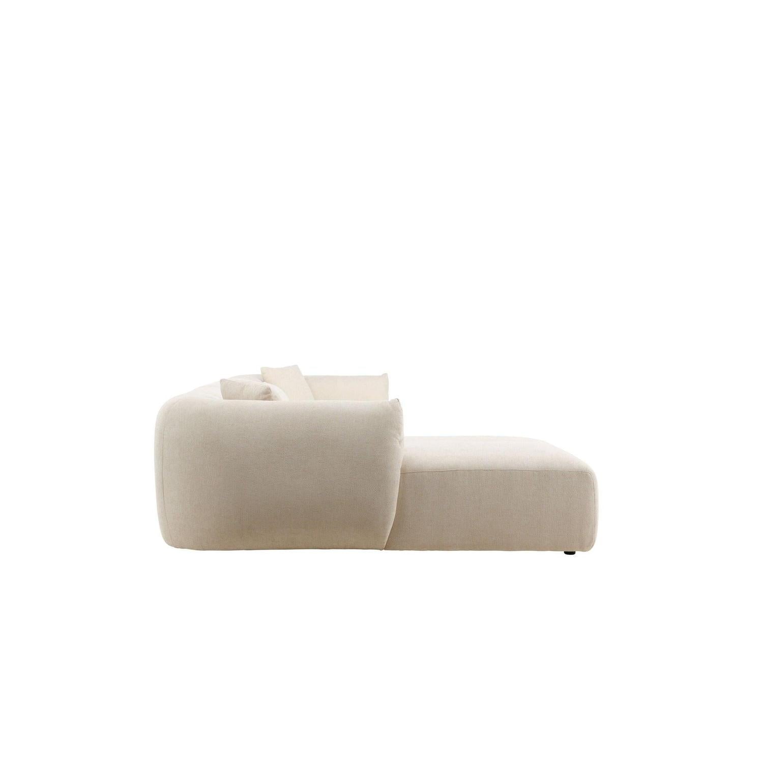 Ecksofa Positano - Longchair links - Beige-Vind-le canapé