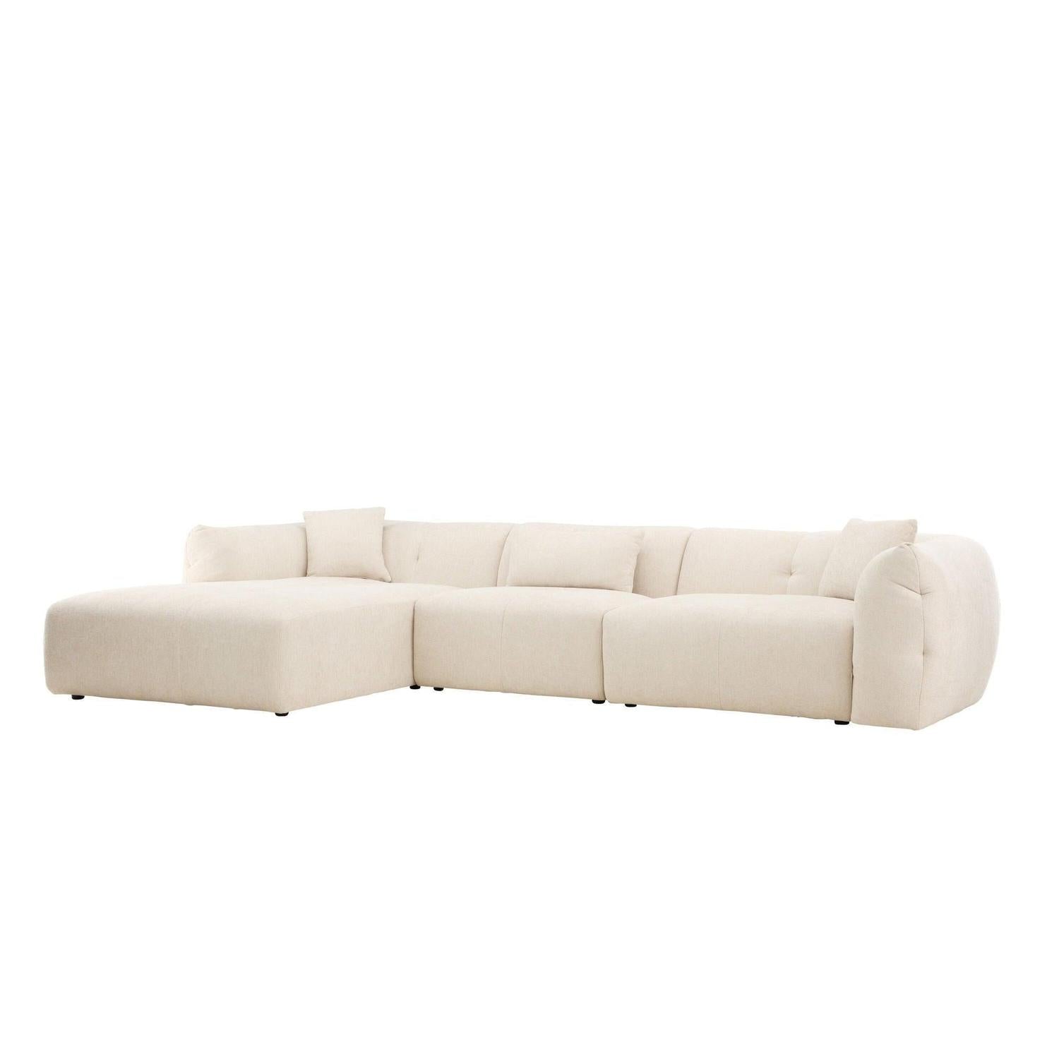 Ecksofa Positano - Longchair links - Beige-Vind-le canapé
