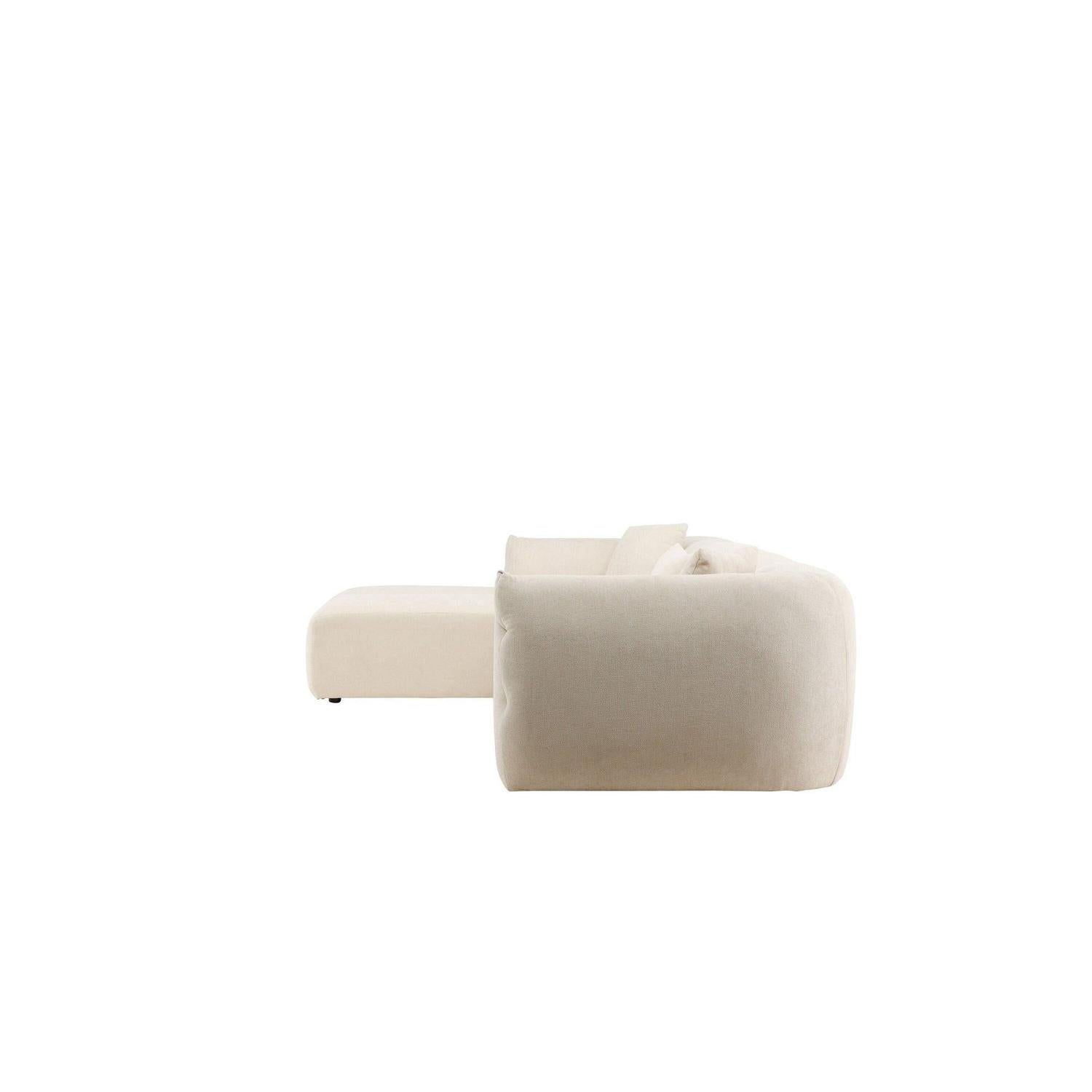 Ecksofa Positano - Longchair links - Beige-Vind-le canapé