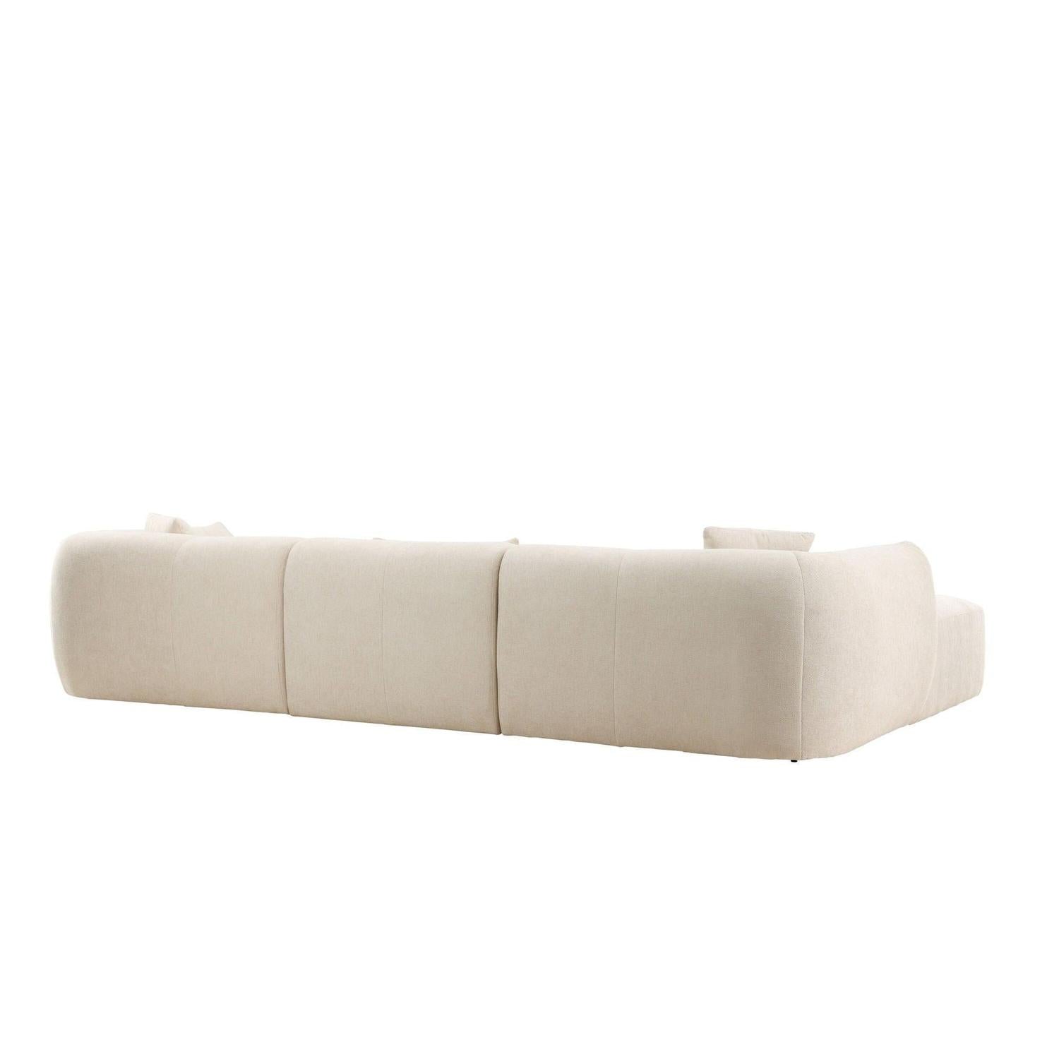 Ecksofa Positano - Longchair links - Beige-Vind-le canapé