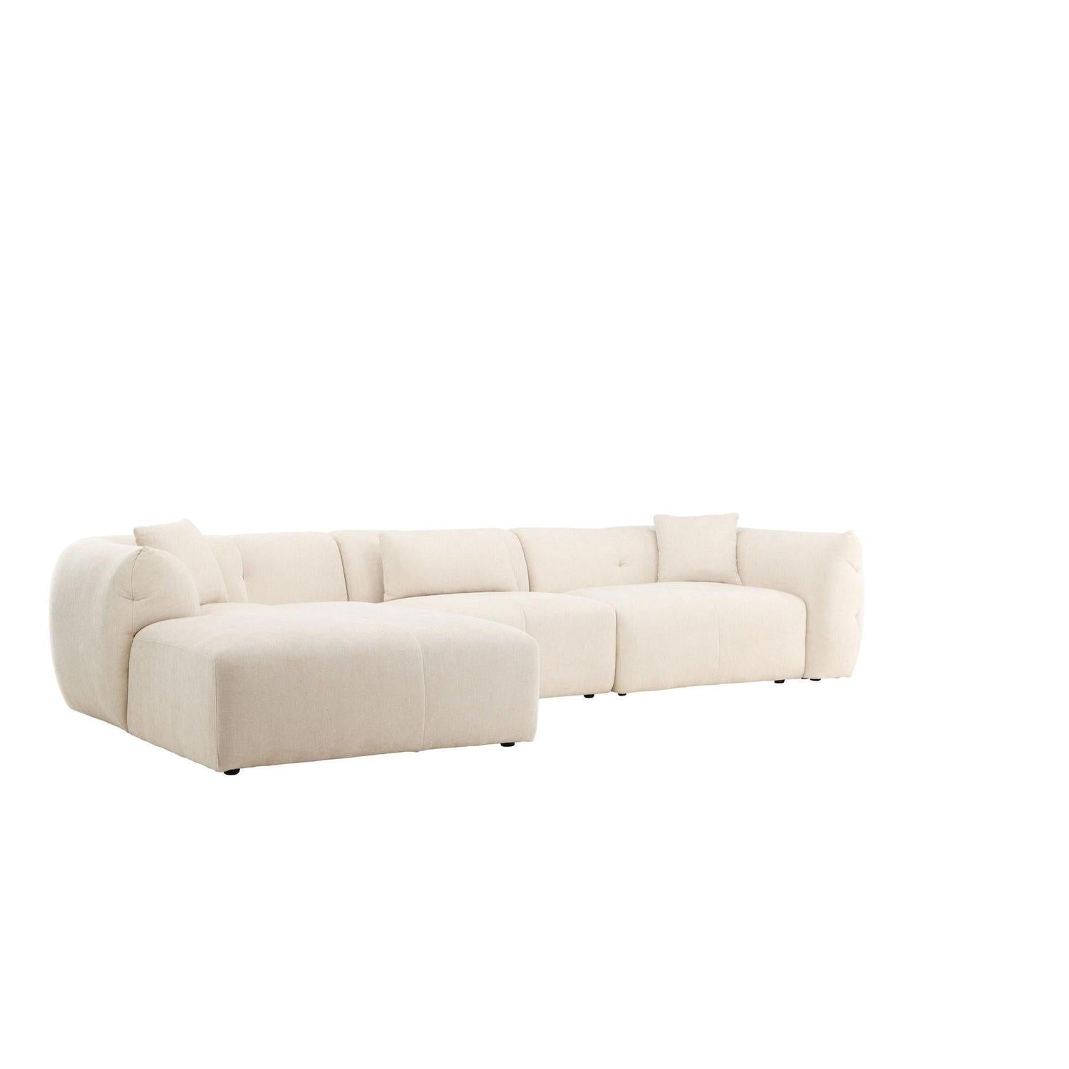 Ecksofa Positano - Longchair links - Beige-Vind-le canapé