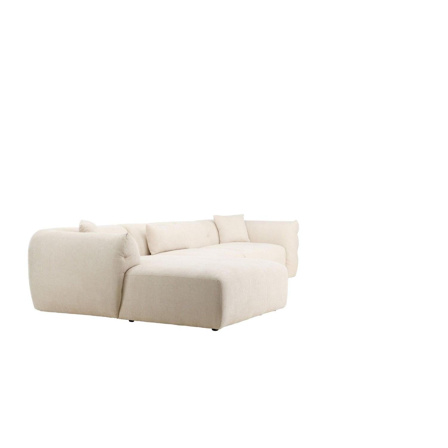 Ecksofa Positano - Longchair links - Beige-Vind-le canapé