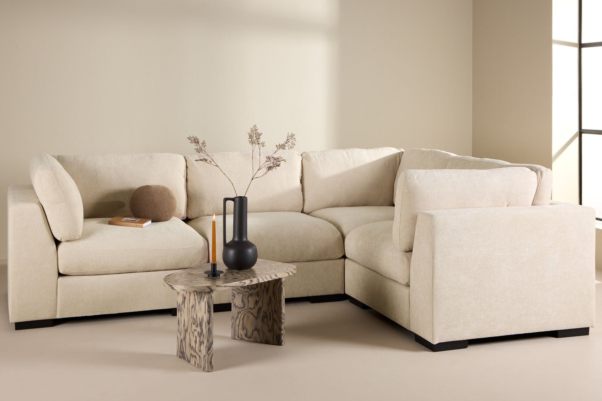 Ecksofa Salerno - Beige-Ecksofas-Venture Home-le canapé