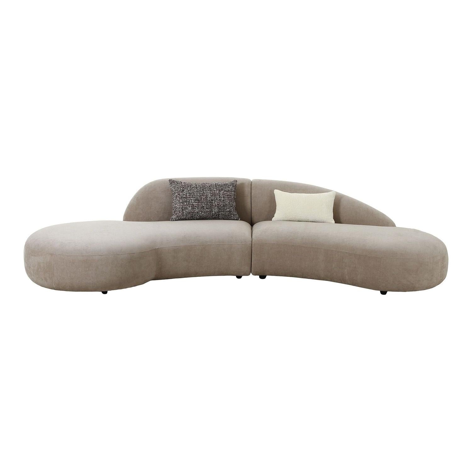 Ecksofa Venice aus Chenille - Natur-Ecksofa-House Nordic-le canapé