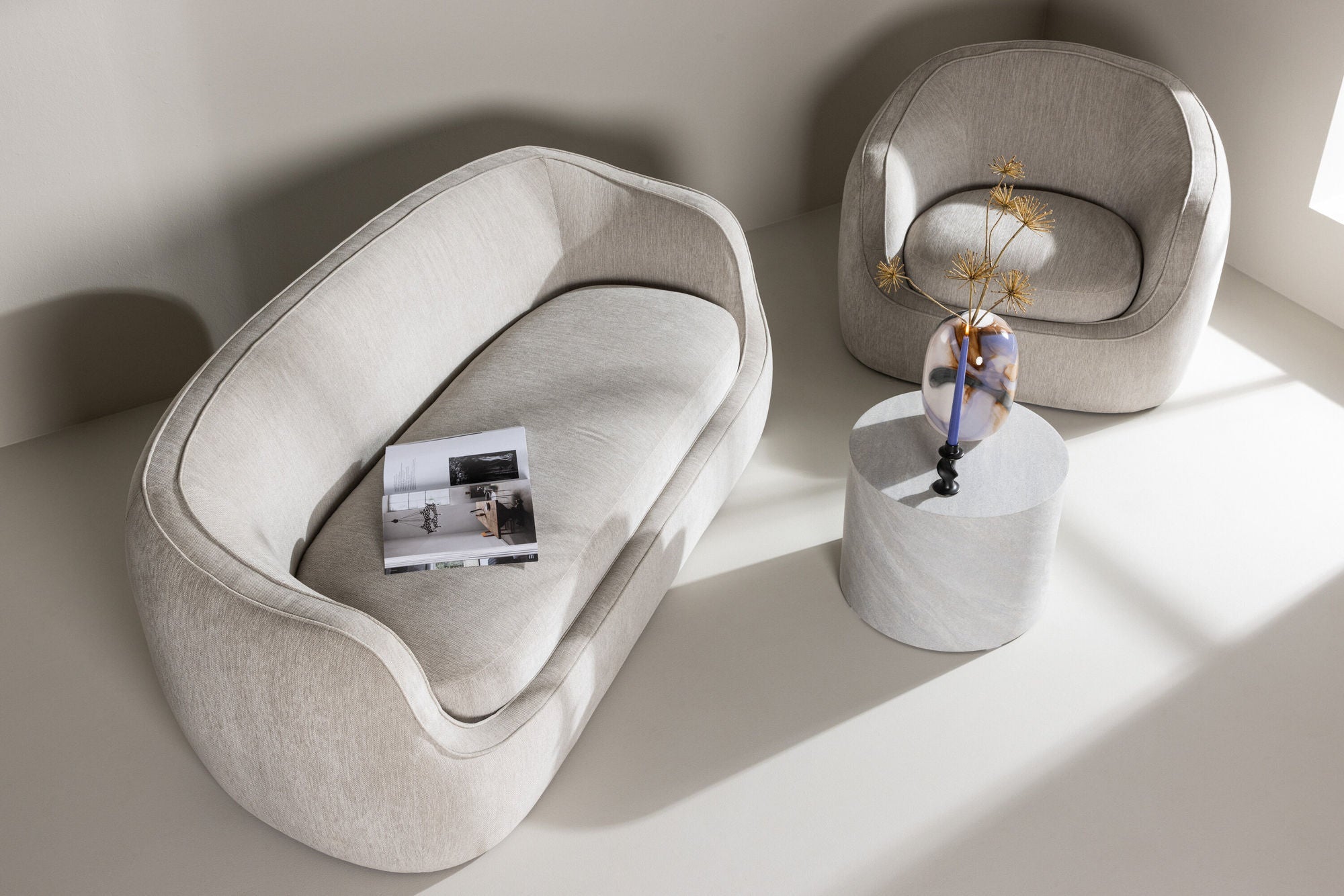 Elio 3 - Sitzer Sofa - HellgrauEinzelsofas