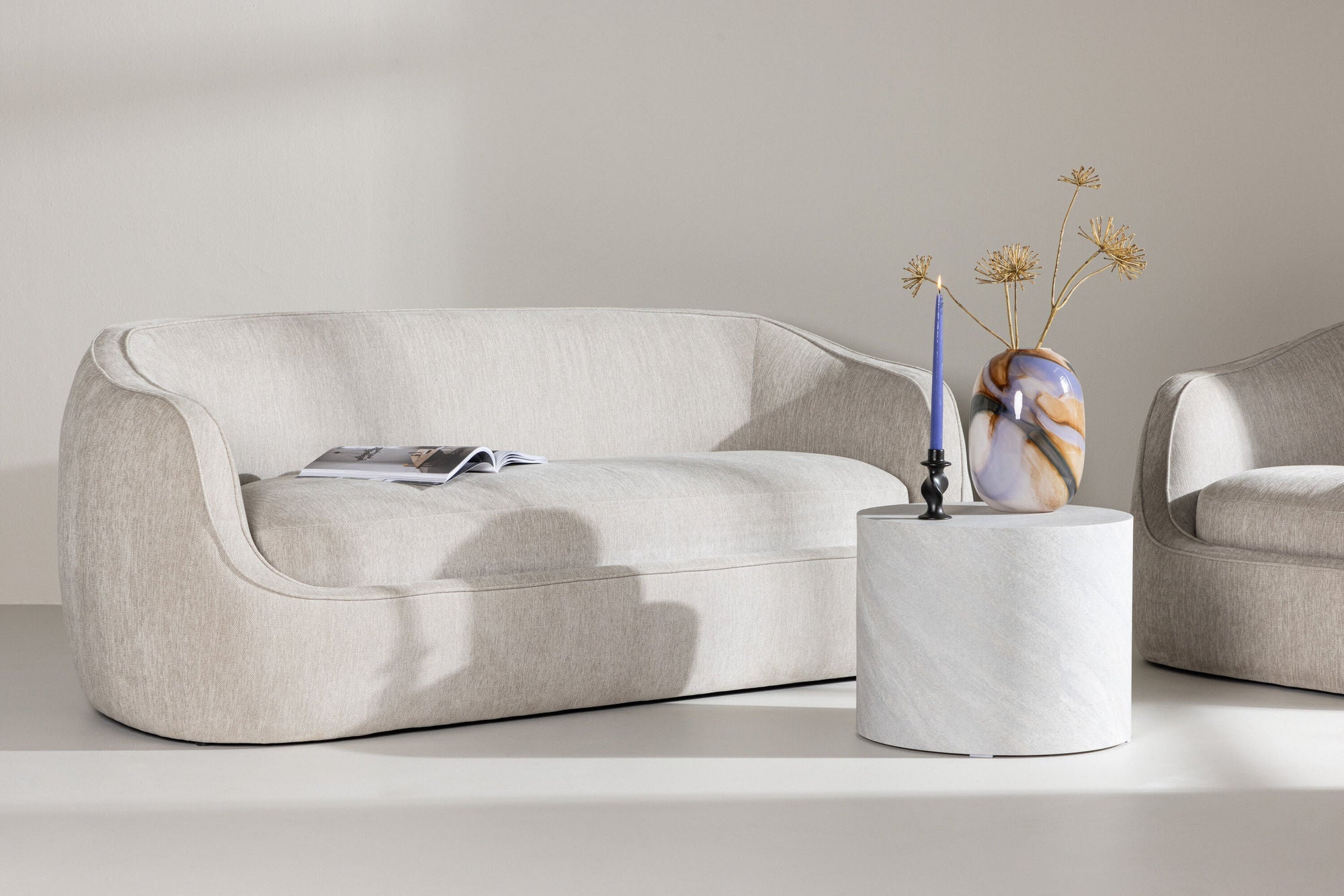 Elio 3 - Sitzer Sofa - HellgrauEinzelsofas