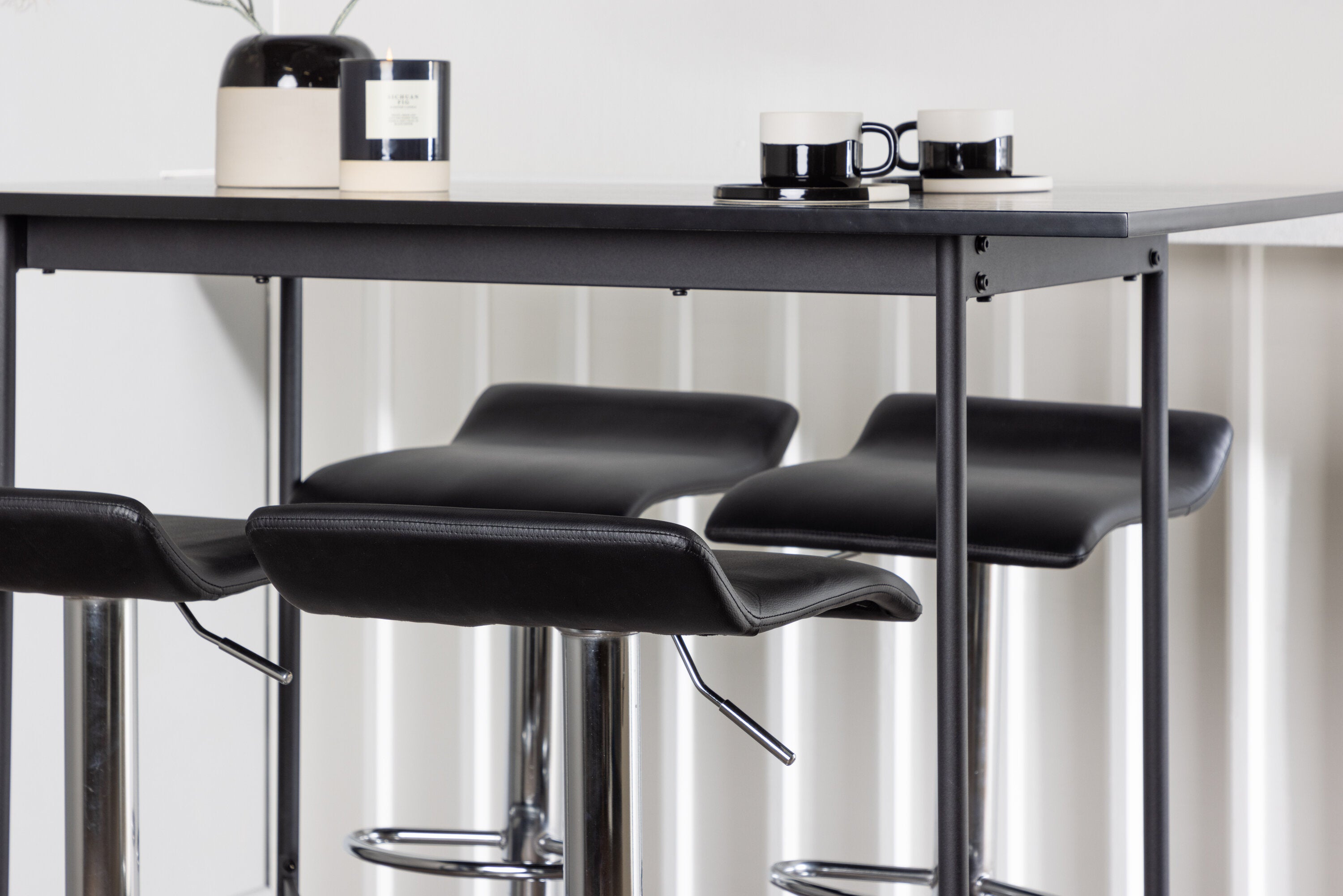 Essgruppe Bartisch Rax 120 x 60cm mit Stühlen Jonna - Schwarz-Essgruppen-Venture Home-le canapé