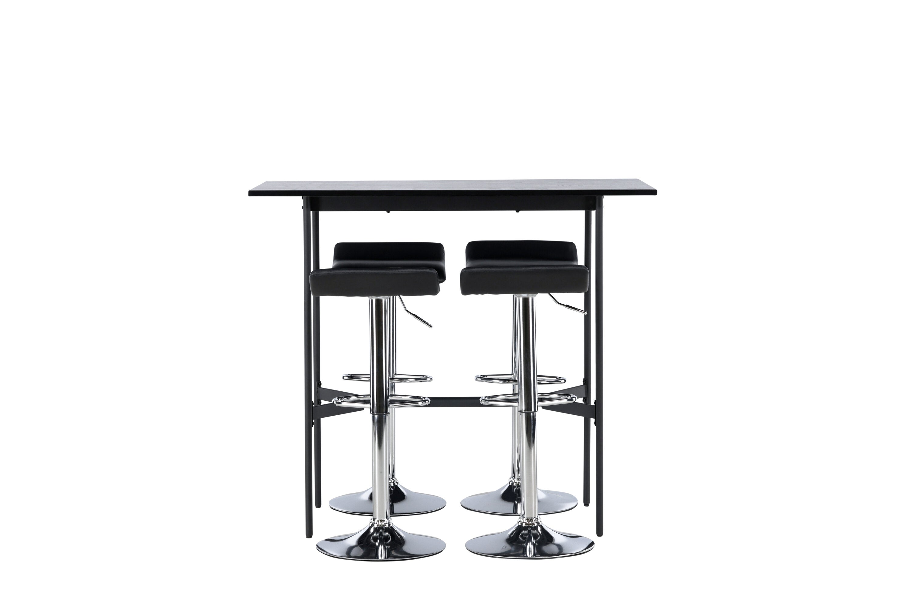 Essgruppe Bartisch Rax 120 x 60cm mit Stühlen Jonna - Schwarz-Essgruppen-Venture Home-le canapé