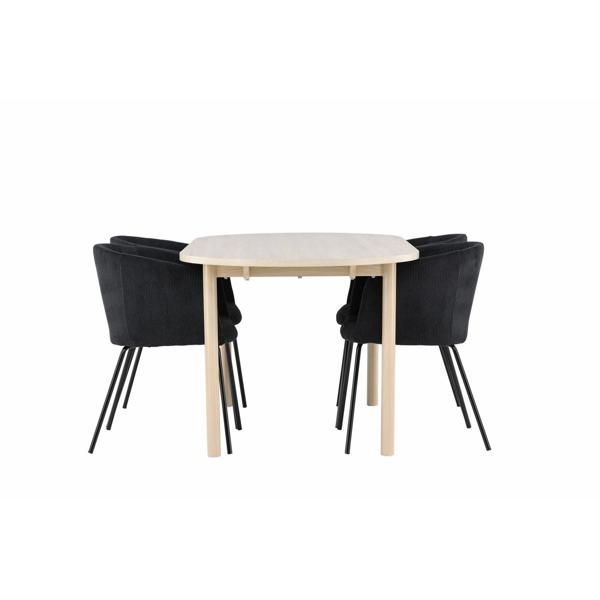 Essgruppe Esstisch Andy 180*90cm mit Stühlen Berit aus Samt-Essgruppen-Venture Home-le canapé