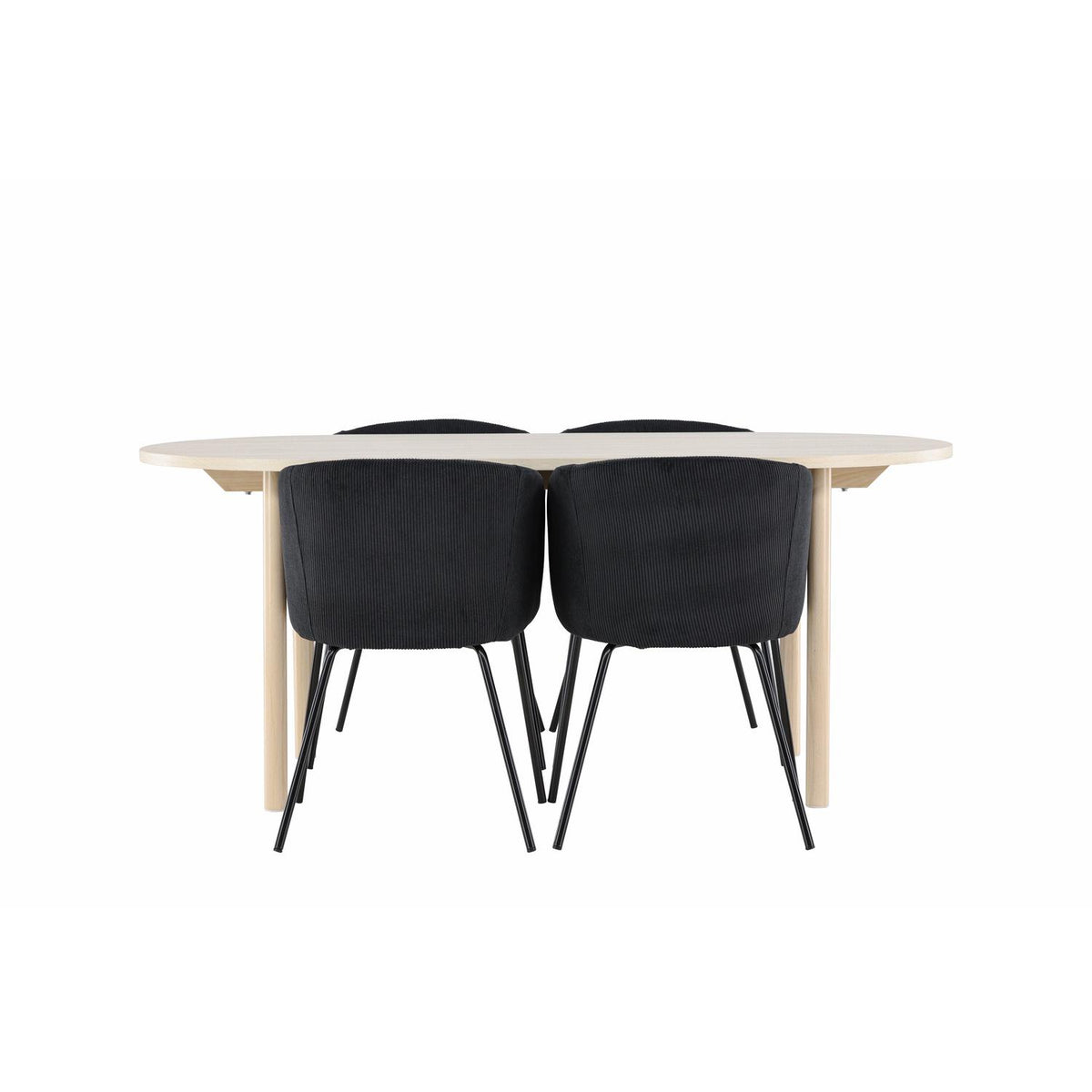 Essgruppe Esstisch Andy 180*90cm mit Stühlen Berit aus Samt-Essgruppen-Venture Home-le canapé