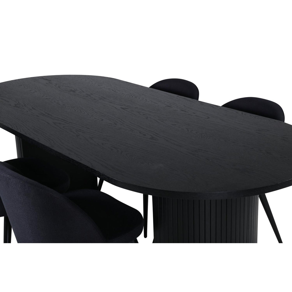 Essgruppe Esstisch Bianca 200*90cm mit Stühlen Velvet aus Samt-Essgruppen Oval-Venture Home-le canapé