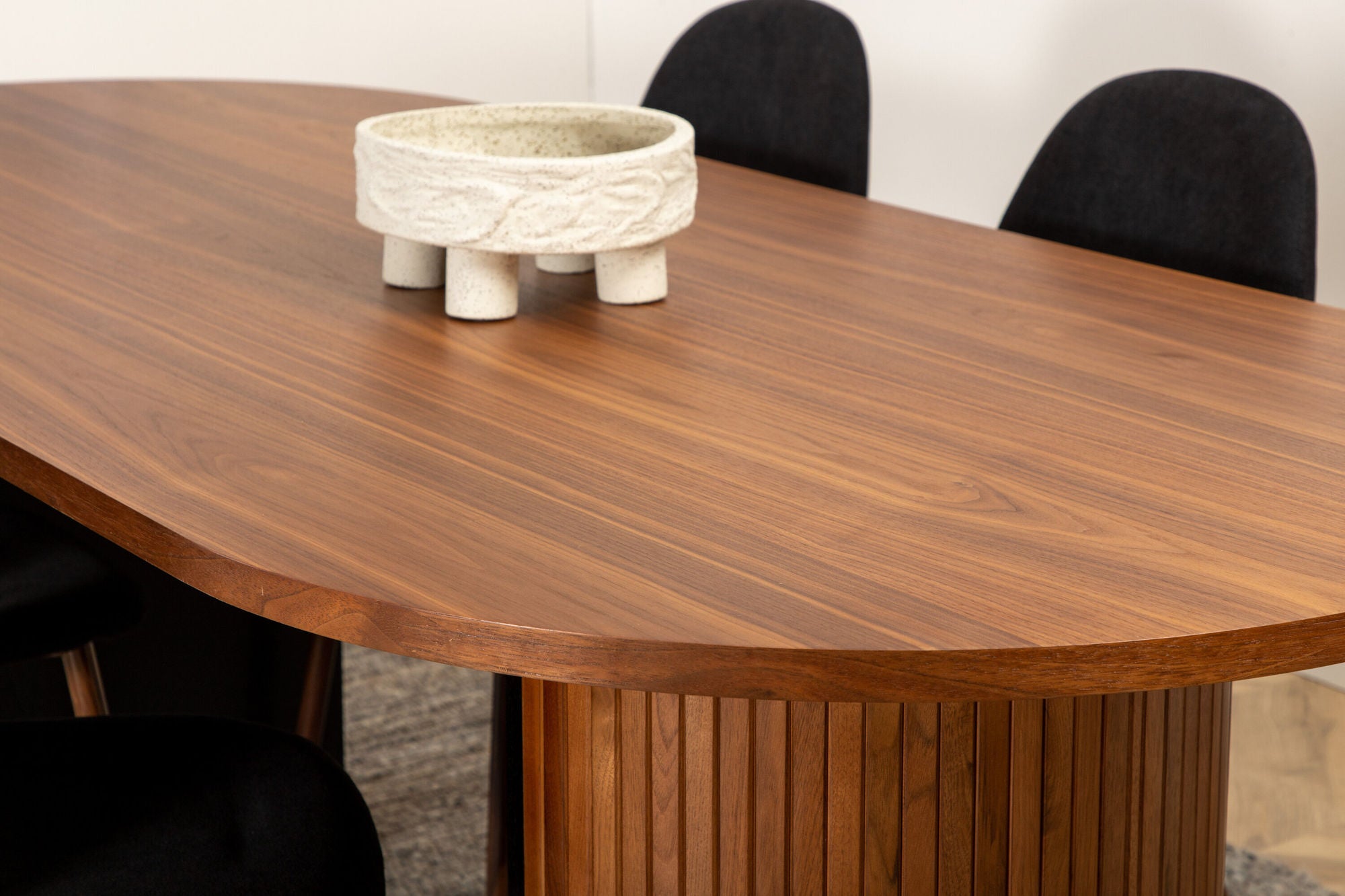 Essgruppe Esstisch Bianca Oval 200cm mit Stühlen Polar - Braun/Schwarz-Essgruppen Oval-Venture Home-le canapé