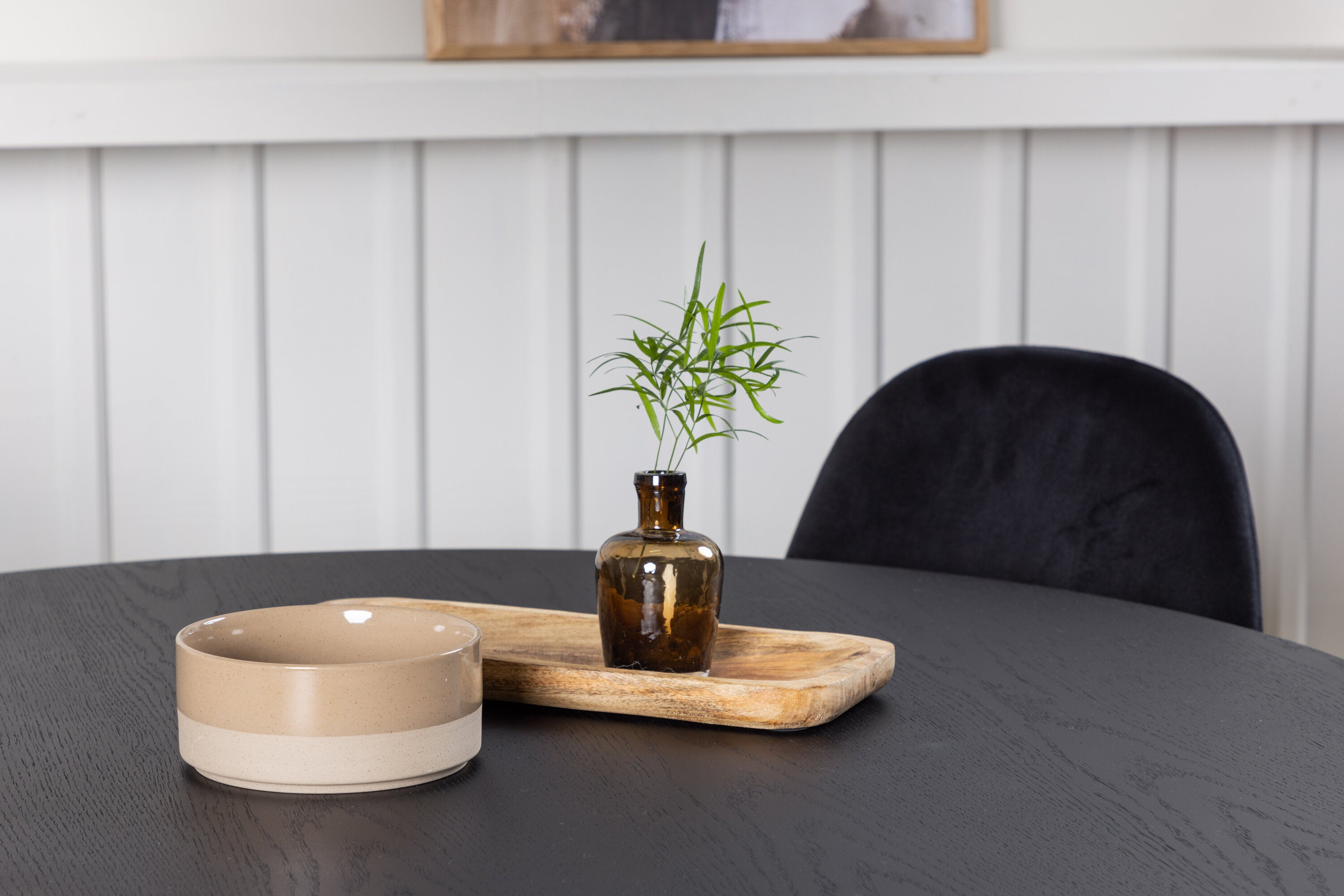 Essgruppe Esstisch Bootcut Ø110cm mit Stühlen Polar - Schwarz-Essgruppen-Venture Home-le canapé
