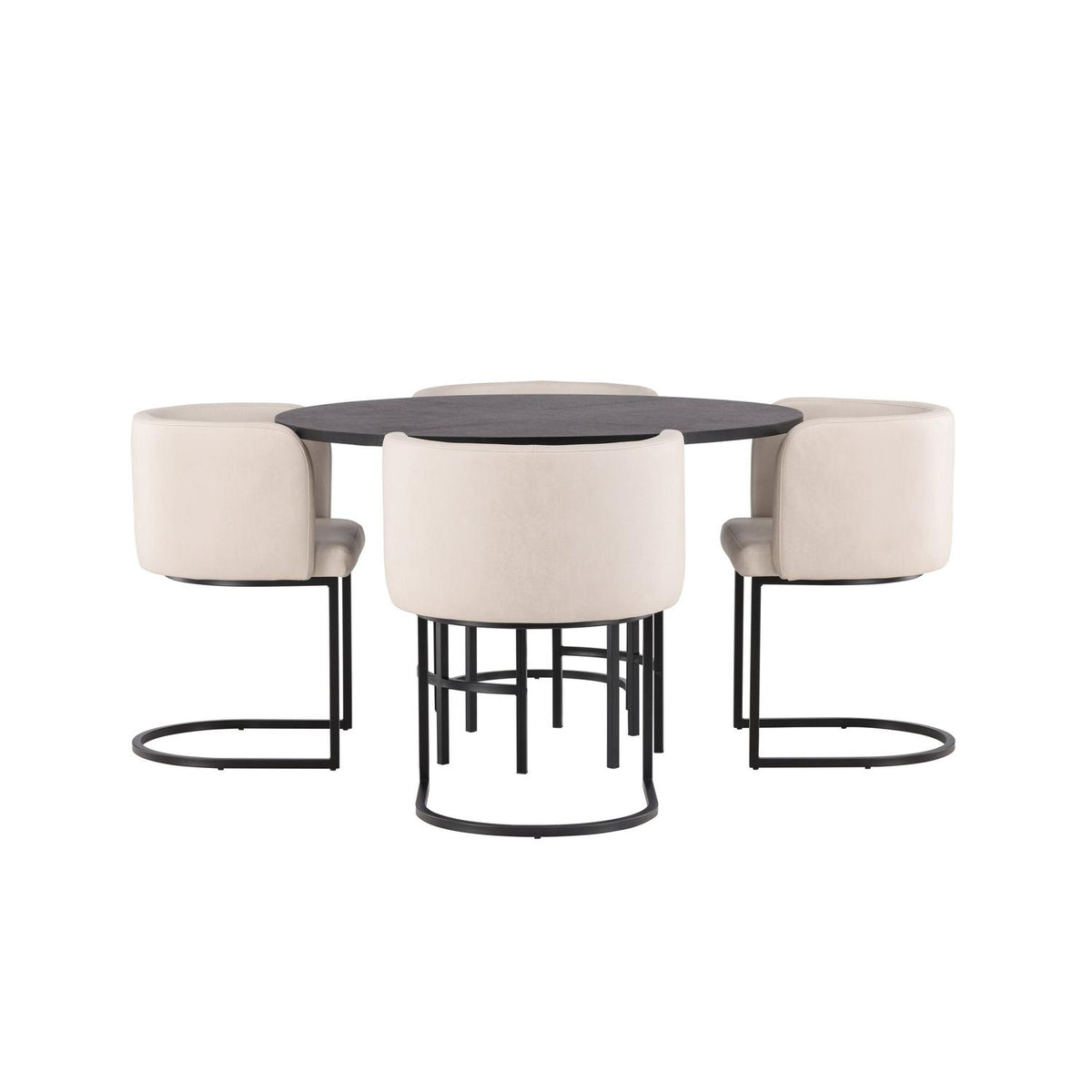 Essgruppe Esstisch Copenhagen Ø115cm mit Stühlen Simrishamn-Essgruppen-Venture Home-le canapé