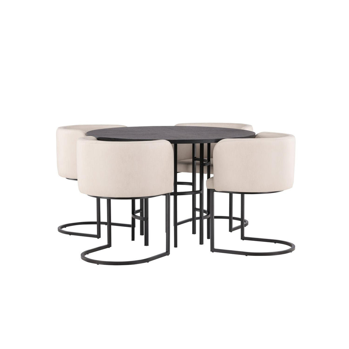 Essgruppe Esstisch Copenhagen Ø115cm mit Stühlen Simrishamn-Essgruppen-Venture Home-le canapé