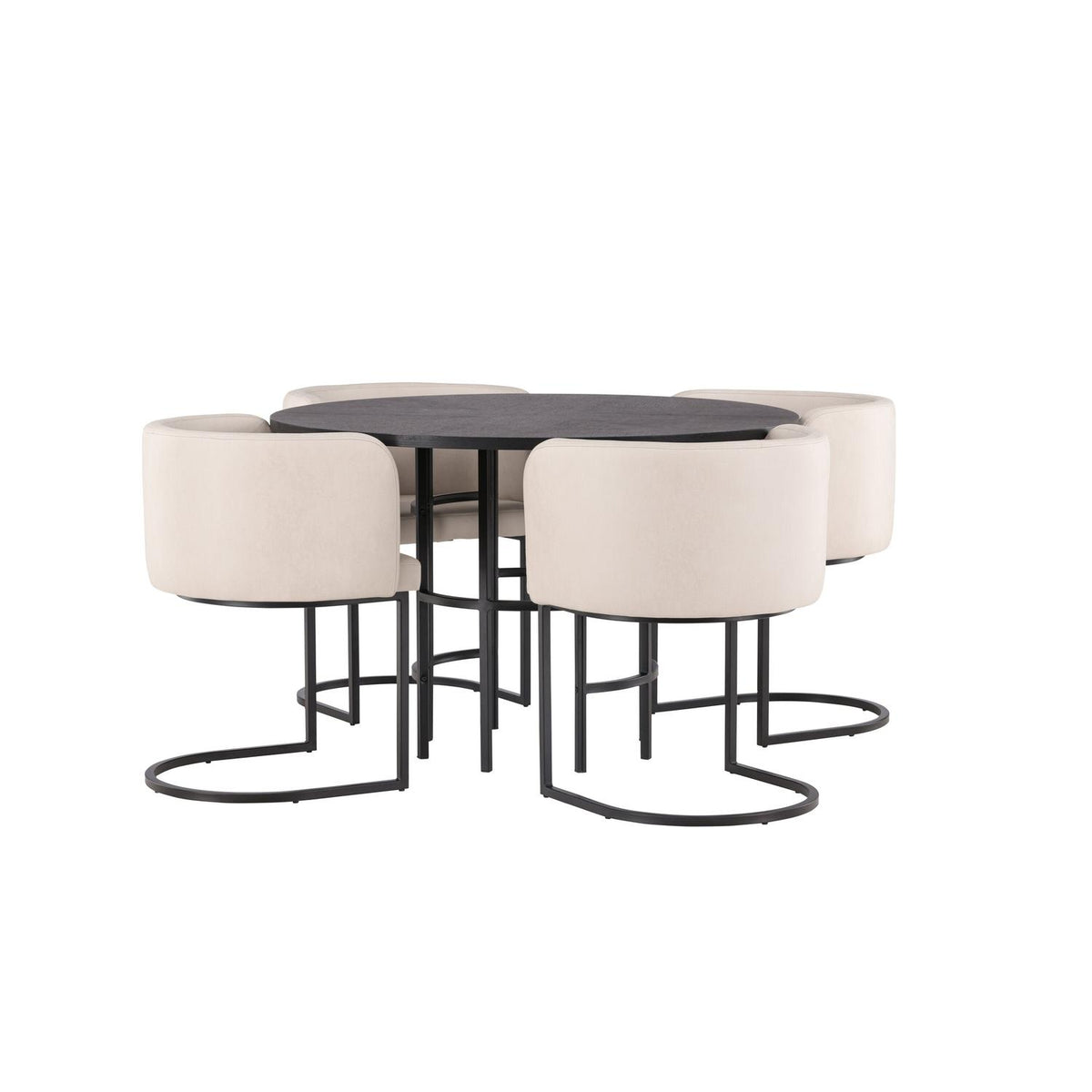Essgruppe Esstisch Copenhagen Ø115cm mit Stühlen Simrishamn-Essgruppen-Venture Home-le canapé
