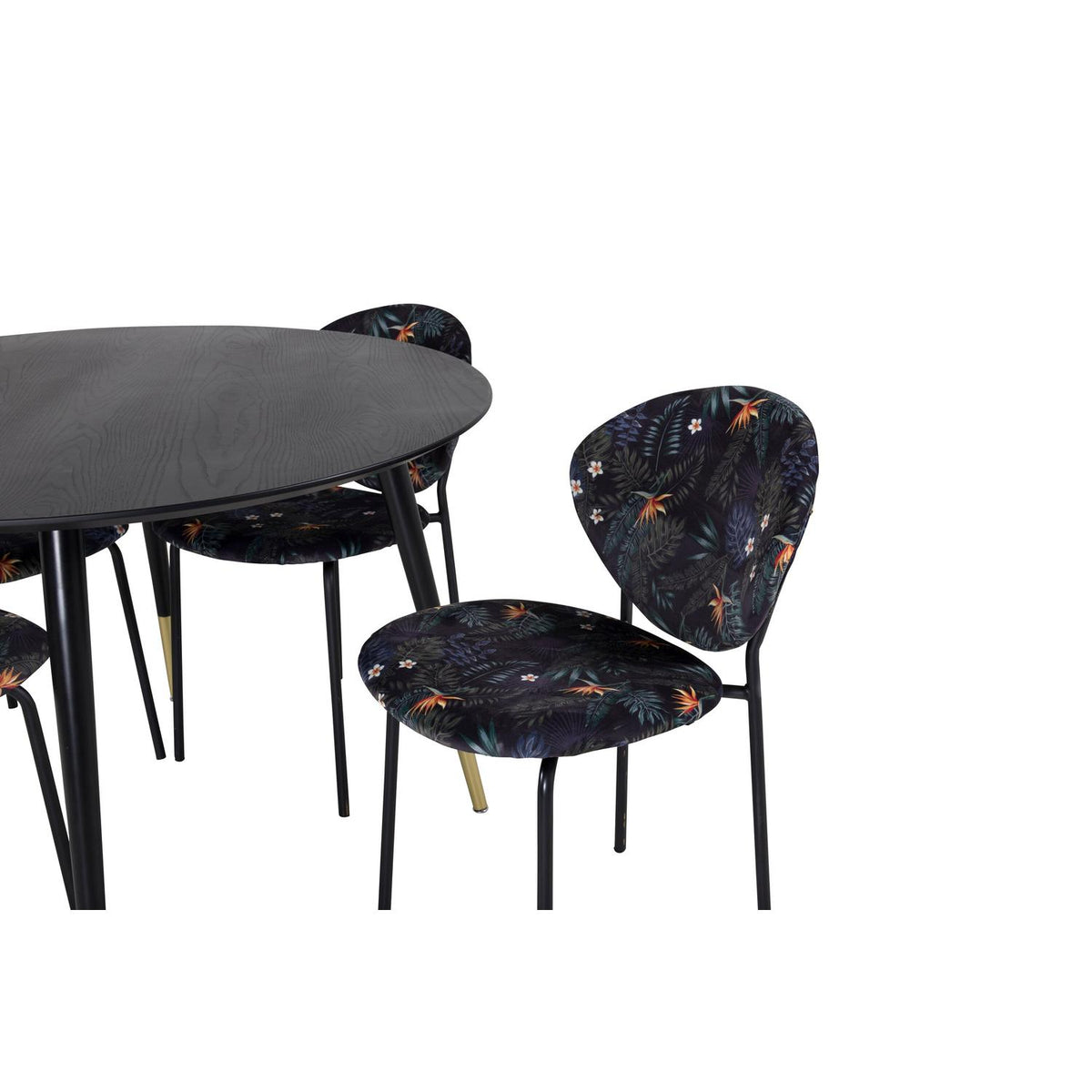 Essgruppe Esstisch Dipp Ø115cm mit Stühlen Vault-Essgruppen-Venture Home-le canapé