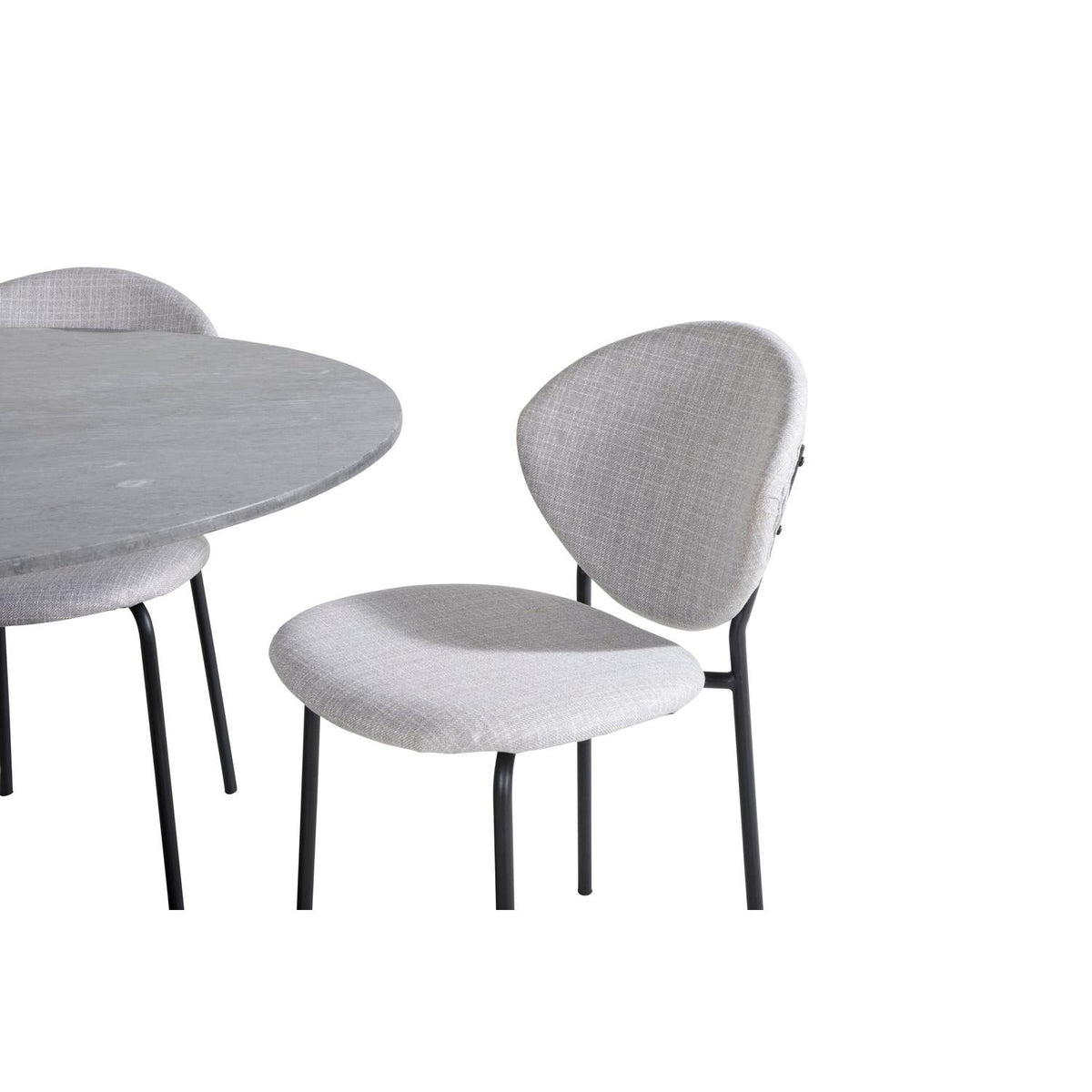 Essgruppe Esstisch Estelle Ø106cm mit Stühlen Vault-Essgruppen-Venture Home-le canapé