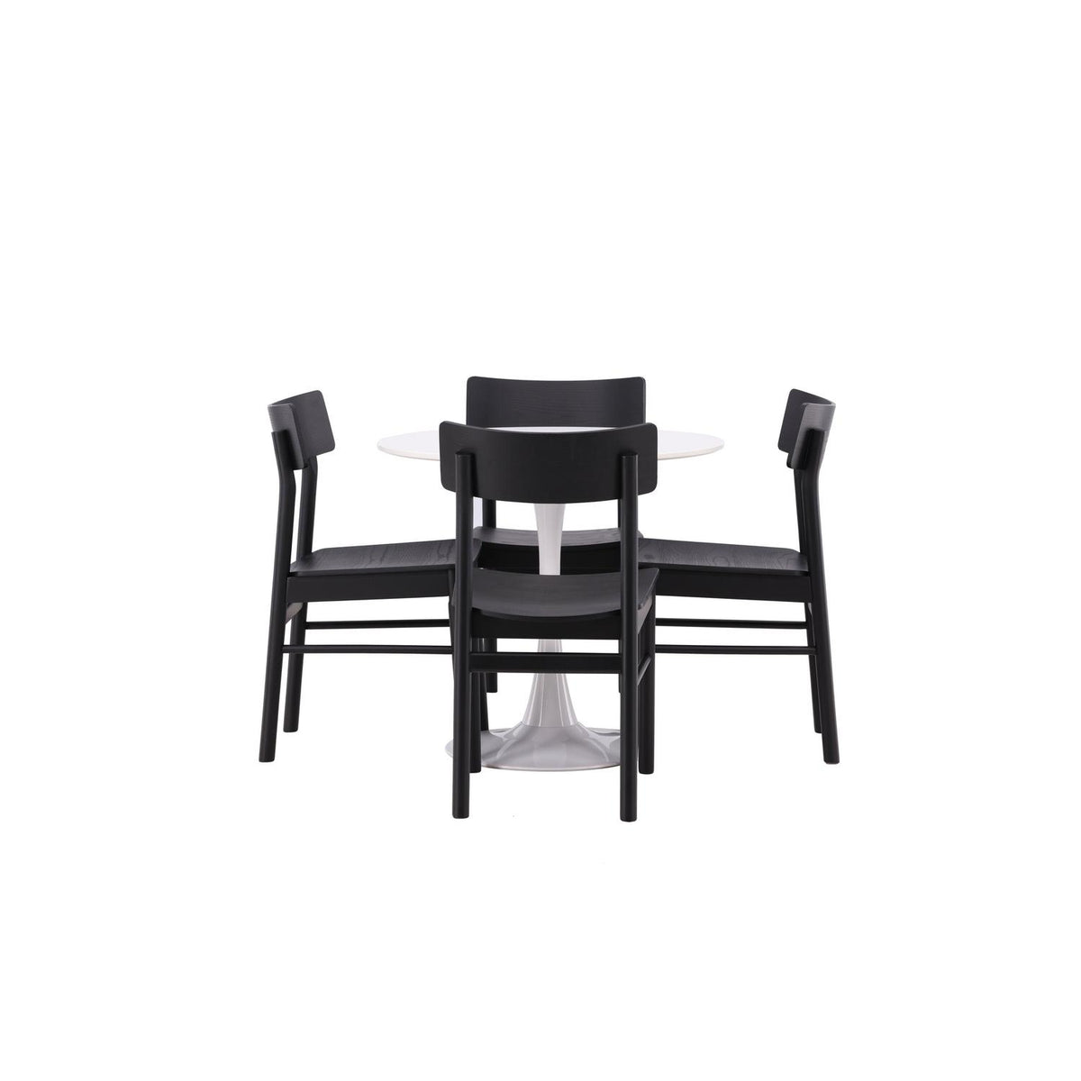 Essgruppe Esstisch Hamden Ø80cm mit Stühlen Montros-Essgruppen-Venture Home-le canapé