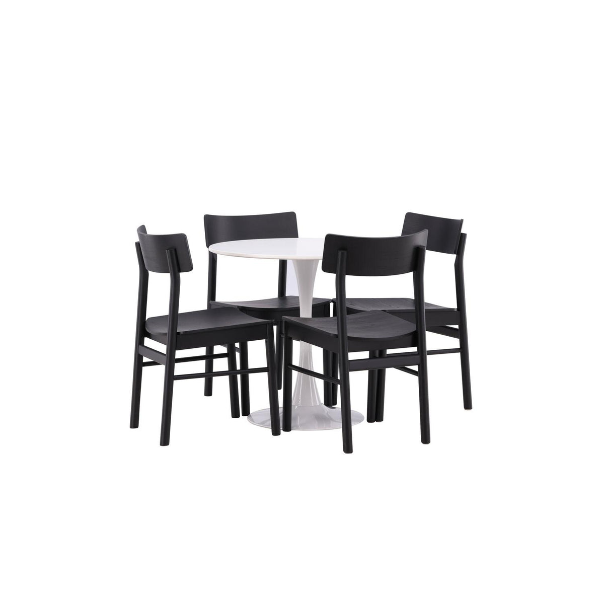 Essgruppe Esstisch Hamden Ø80cm mit Stühlen Montros-Essgruppen-Venture Home-le canapé