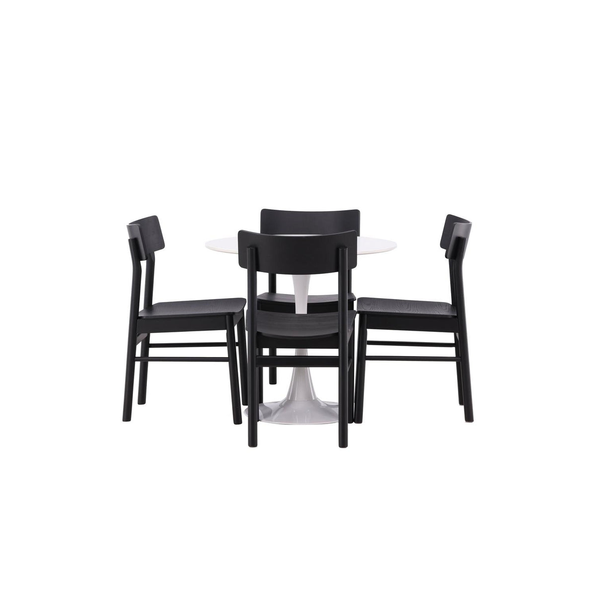Essgruppe Esstisch Hamden Ø80cm mit Stühlen Montros-Essgruppen-Venture Home-le canapé