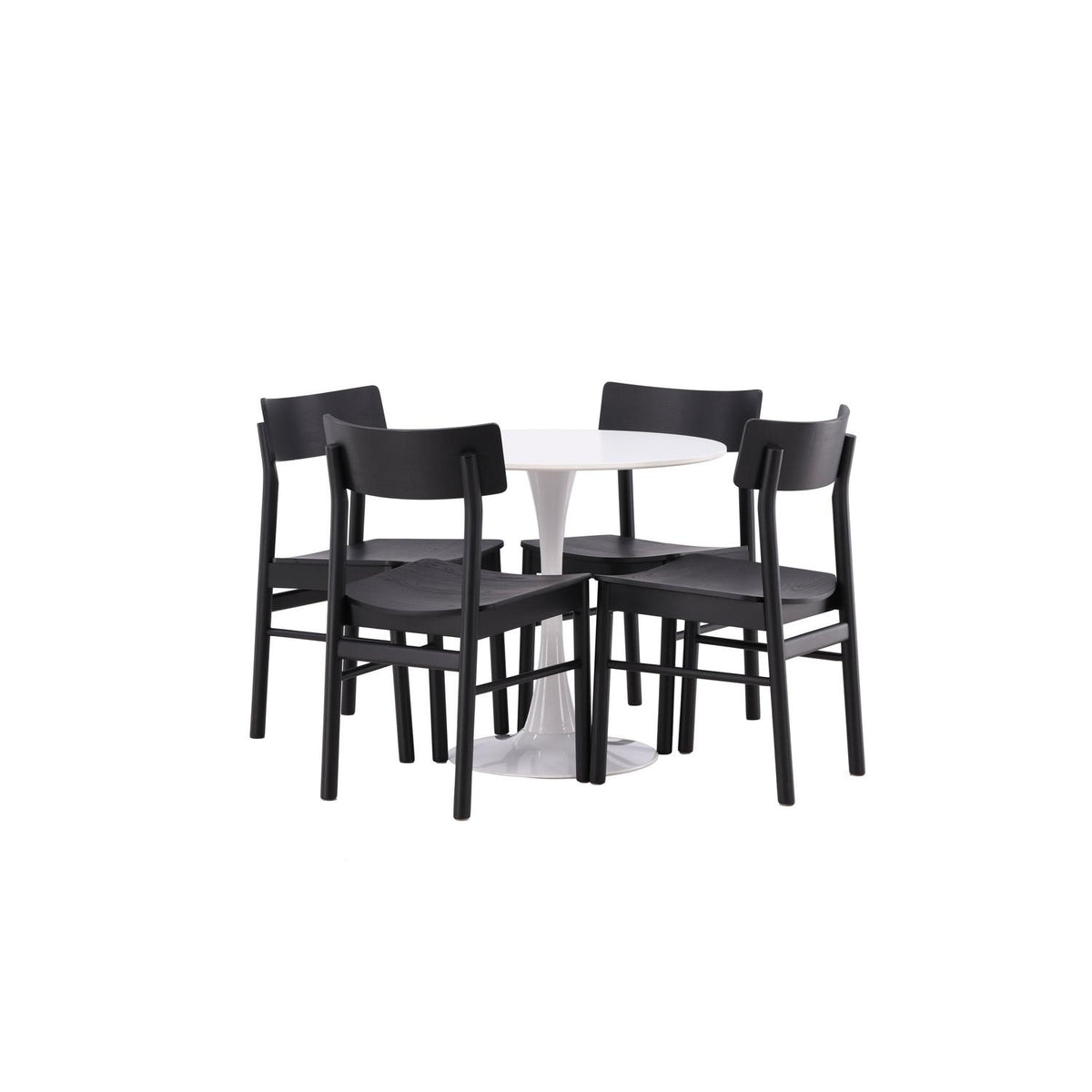 Essgruppe Esstisch Hamden Ø80cm mit Stühlen Montros-Essgruppen-Venture Home-le canapé