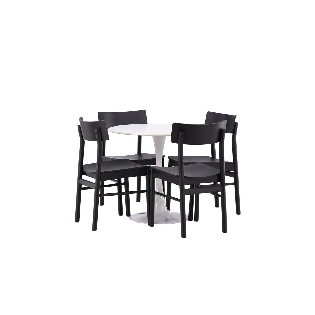 Essgruppe Esstisch Hamden Ø80cm mit Stühlen Montros-Essgruppen-Venture Home-le canapé