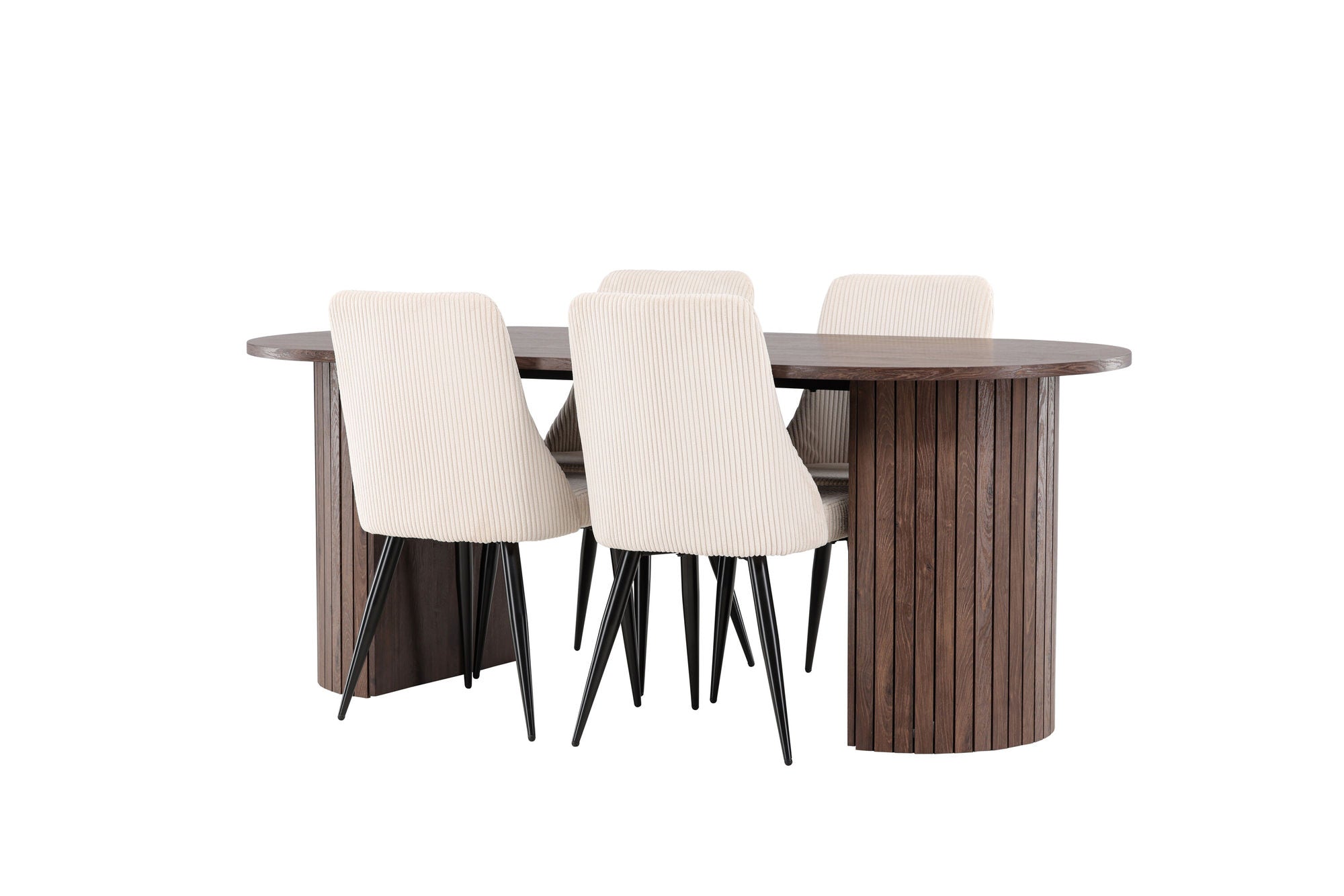 Essgruppe Esstisch Härön 200*90cm mit Stühlen Leone aus KordEssgruppe Oval