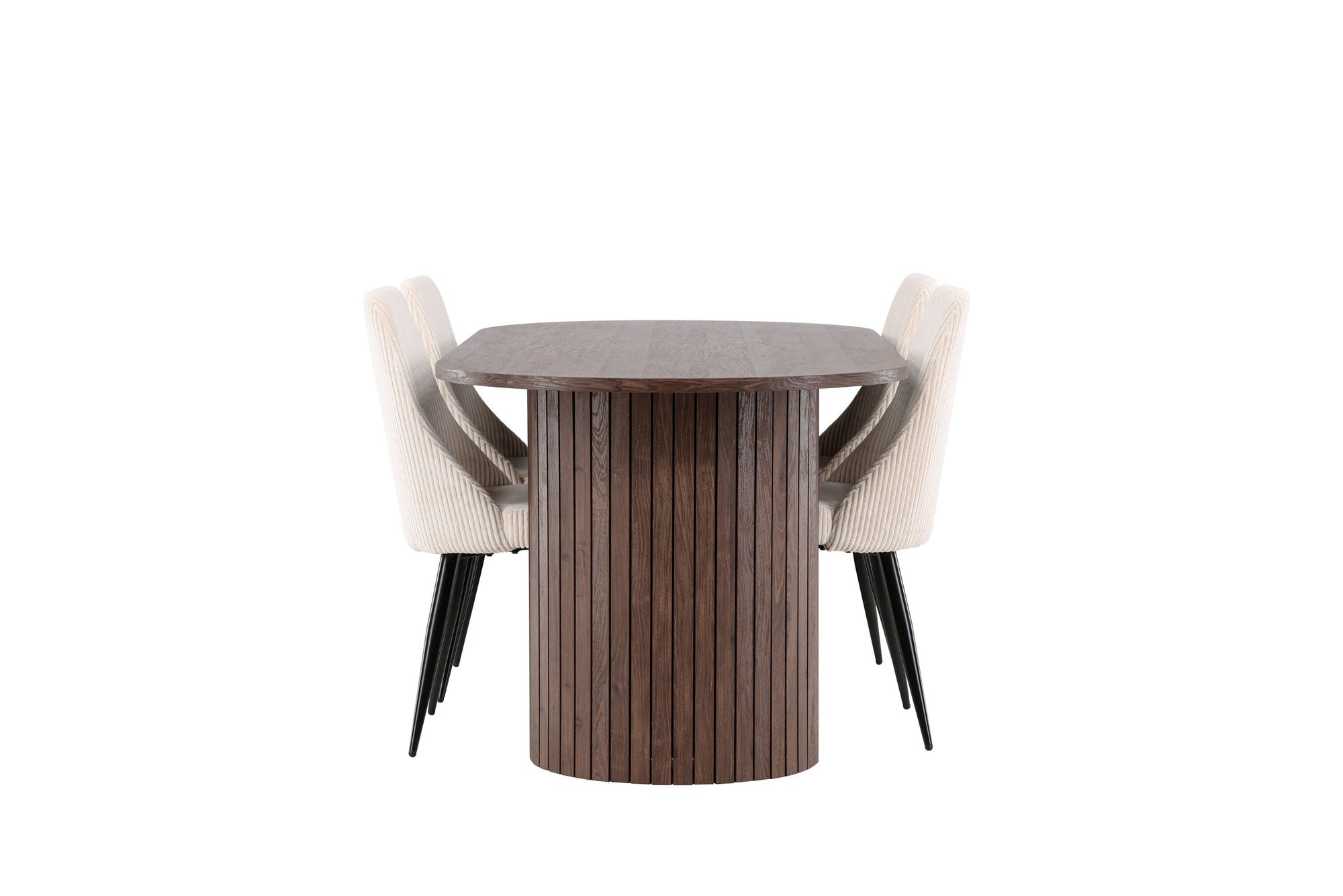 Essgruppe Esstisch Härön 200*90cm mit Stühlen Leone aus KordEssgruppe Oval