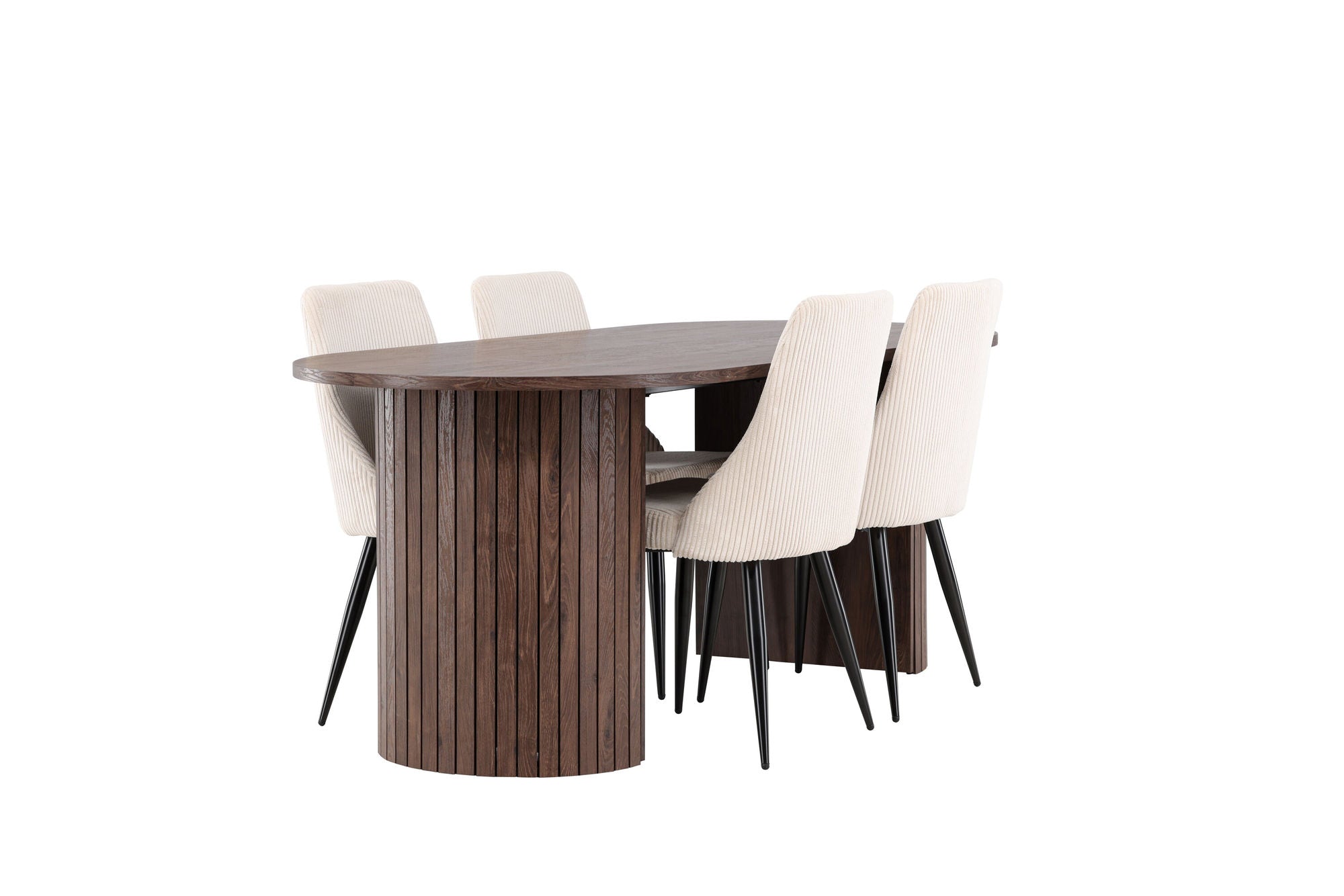 Essgruppe Esstisch Härön 200*90cm mit Stühlen Leone aus KordEssgruppe Oval