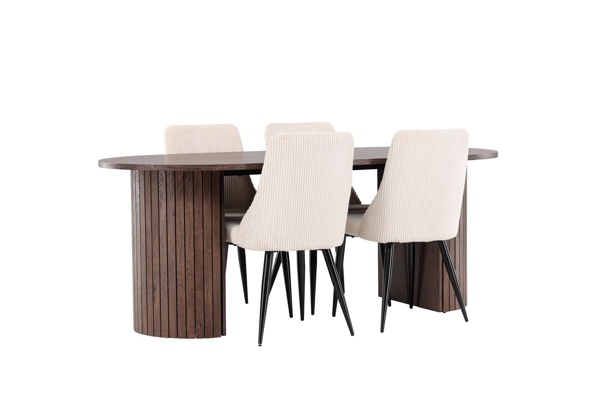 Essgruppe Esstisch Härön 200*90cm mit Stühlen Leone aus KordEssgruppe Oval