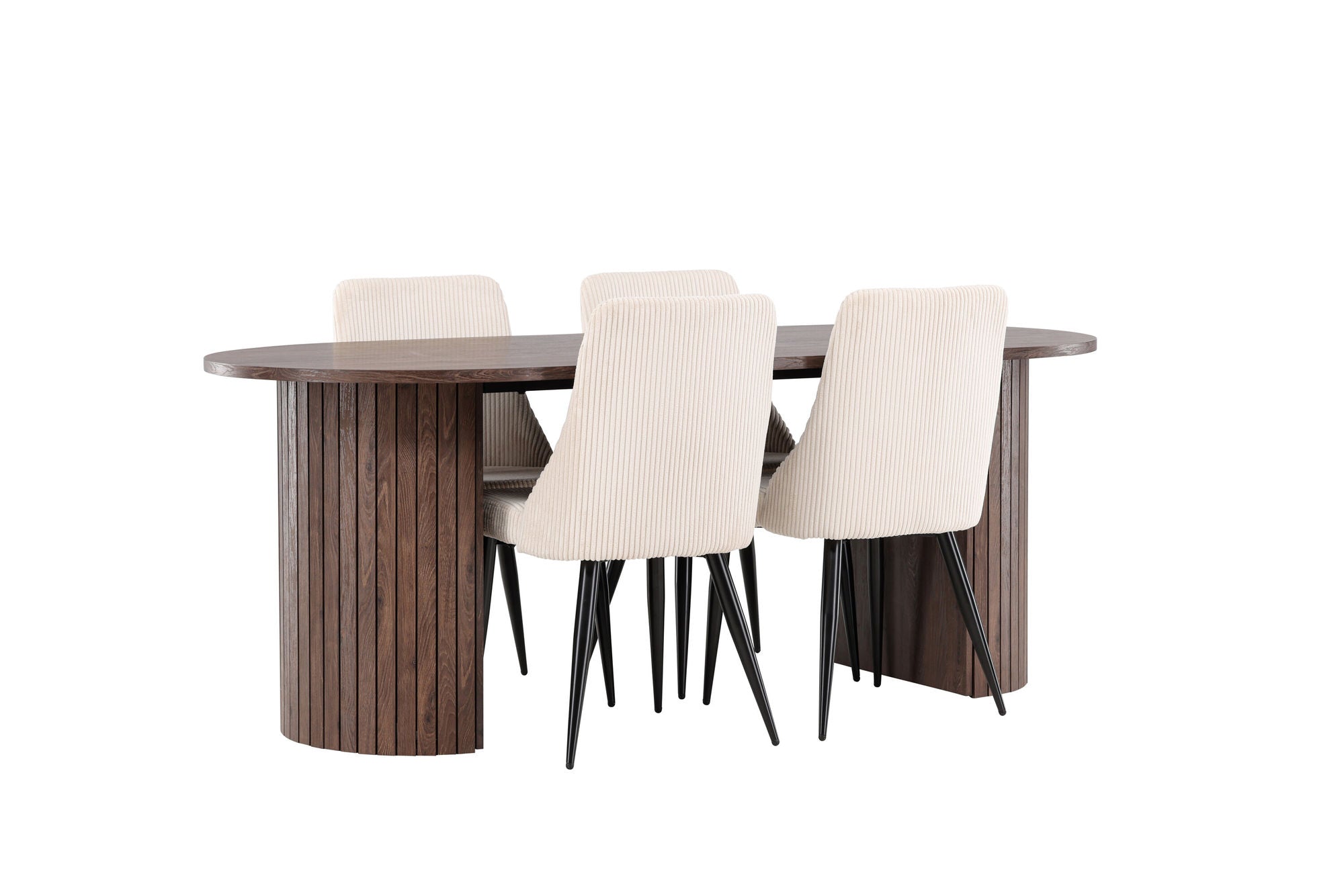 Essgruppe Esstisch Härön 200*90cm mit Stühlen Leone aus KordEssgruppe Oval